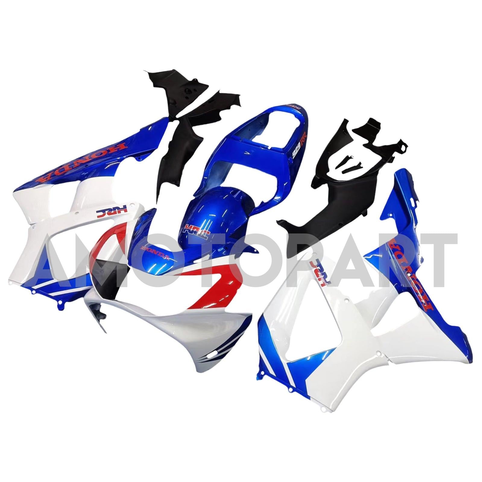 Amotopart 2000-2001 Honda CBR929RR Fairing Blue&White Kit