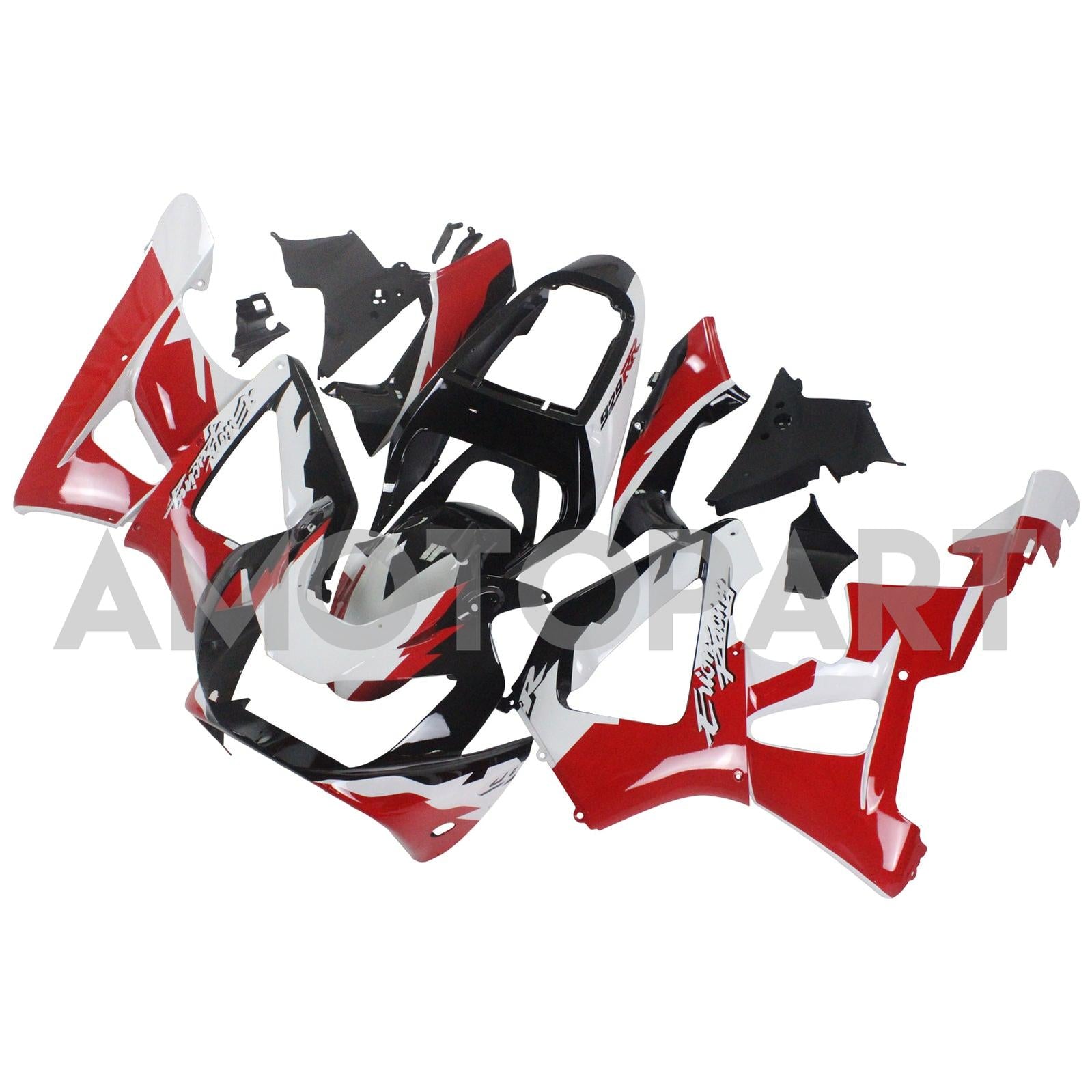 Amotopart 2000-2001 Honda CBR929RR Fairing Red & Black Style5 Kit
