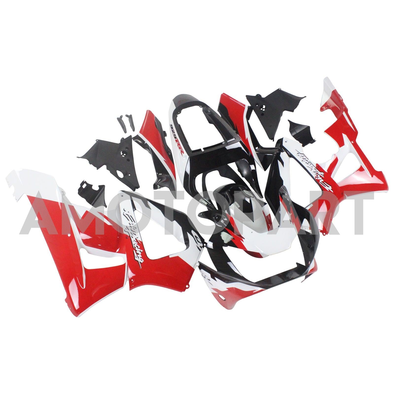 Amotopart 2000-2001 Honda CBR929RR Fairing Red & Black Style5 Kit