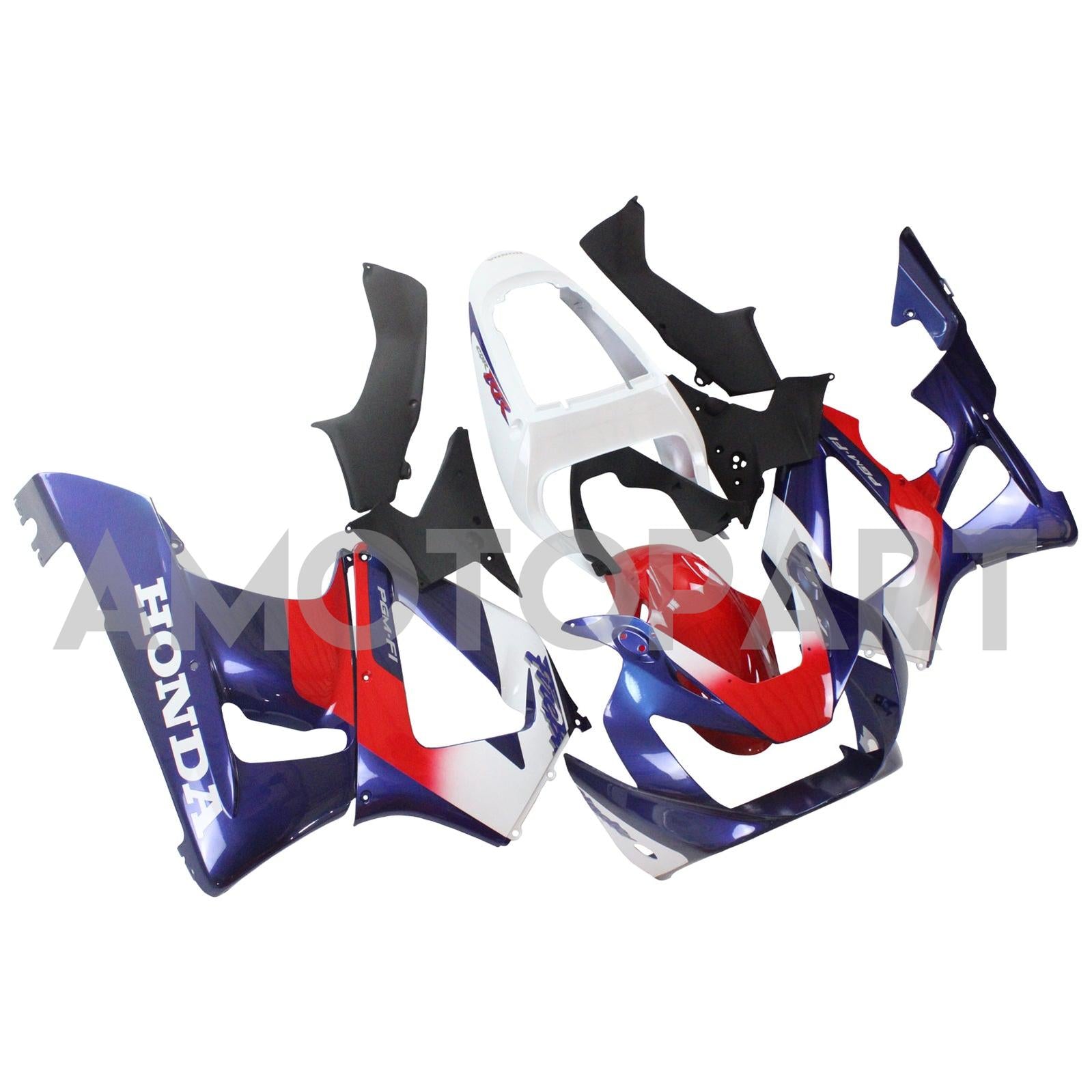 Amotopart Verkleidung für Honda CBR929RR (2000-2001), blau&Red Style2 Kit