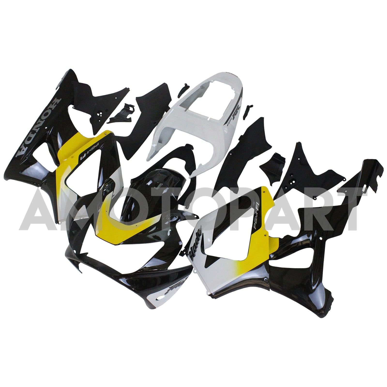 Amotopart 2000-2001 Honda CBR929RR Fairing Black&Yellow Kit