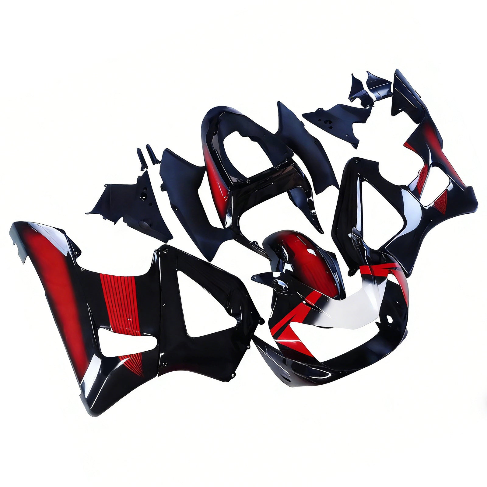 Amotopart 2000-2001 ホンダ CBR929RR ブラック レッド & パターン フェアリングキット