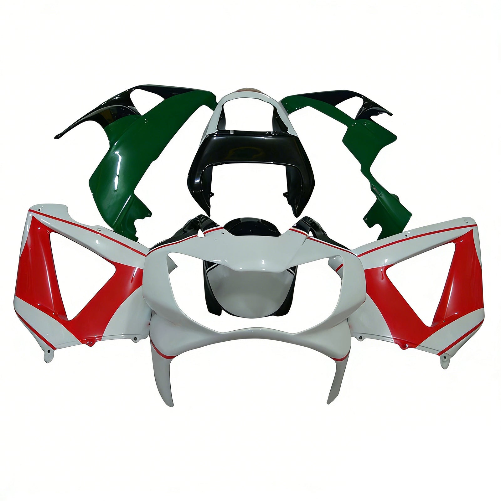 Amotopart 2000-2001 Honda CBR929RR White Black Red Green Fairing Kit