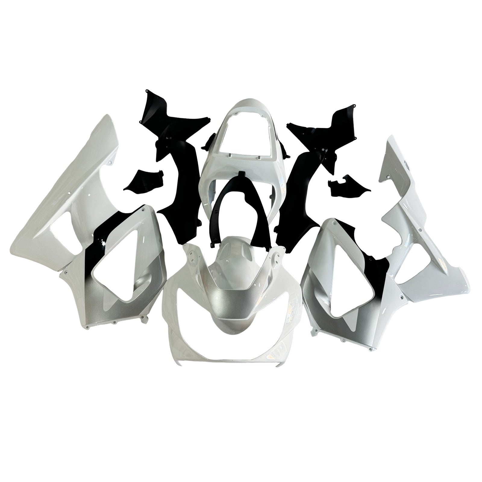 Amotopart 2000-2001 Honda CBR929RR White Black Fairing Kit