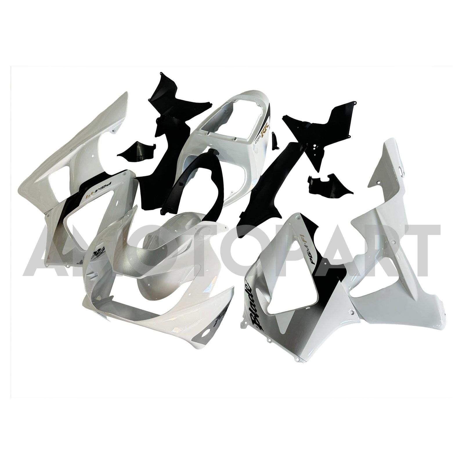 Amotopart 2000-2001 Honda CBR929RR White Black Fairing Kit