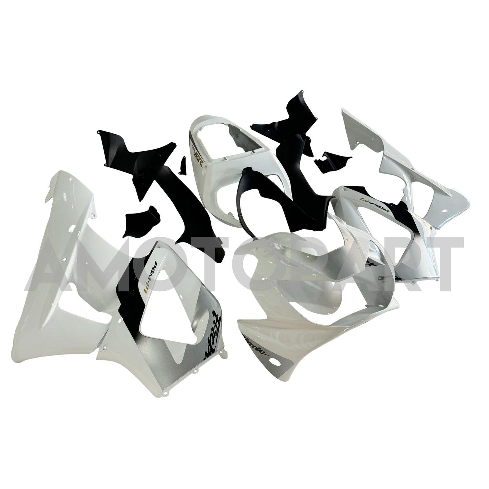 Amotopart 2000-2001 Honda CBR929RR White Black Fairing Kit