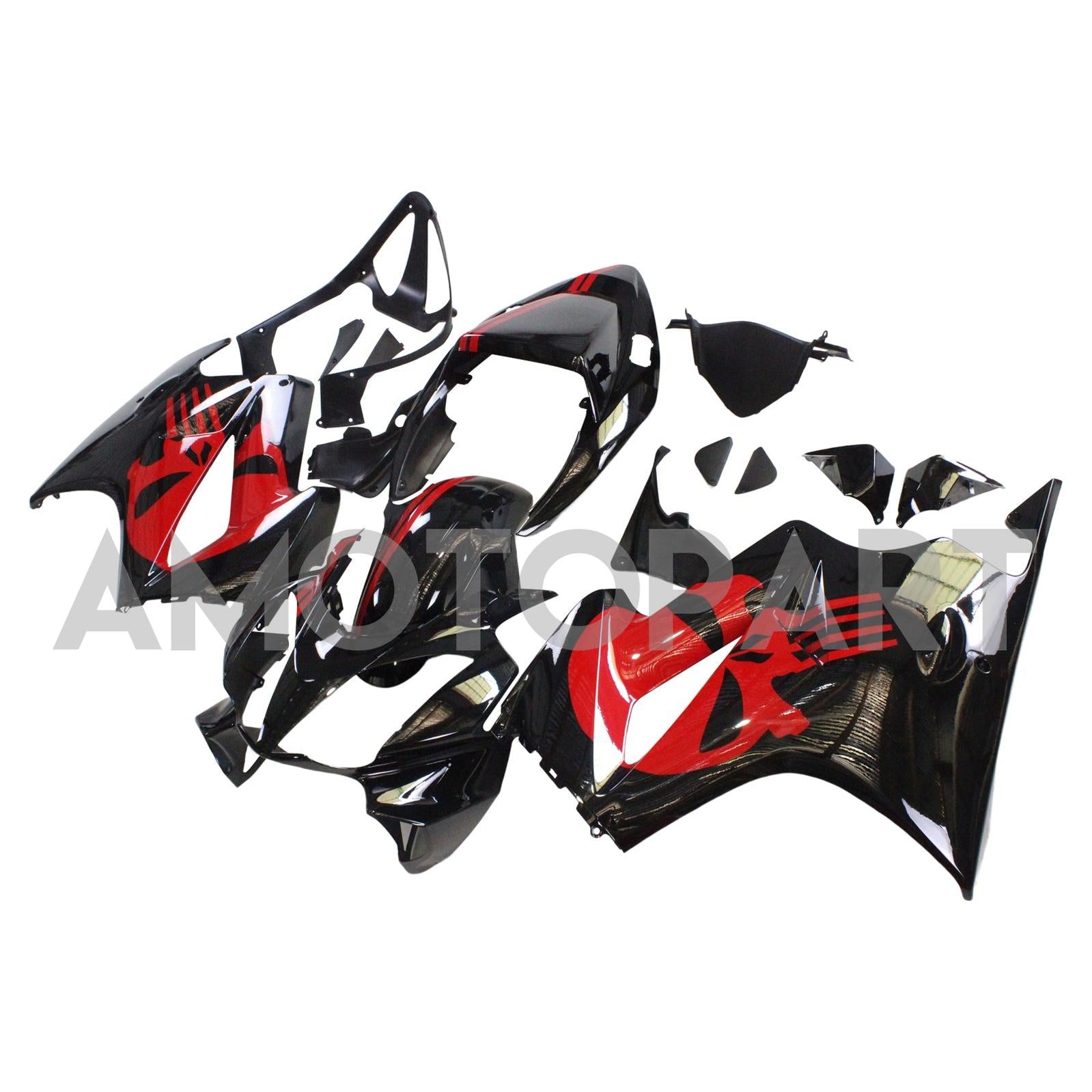 Amotopart 2002-2012 Honda VFR800 Black&Red Fairing KIt
