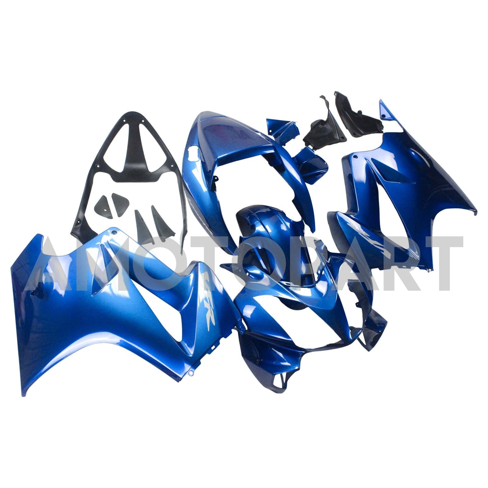 Amotopart 2002-2013 Honda VFR800 Gloss Blue Fairing Zestaw