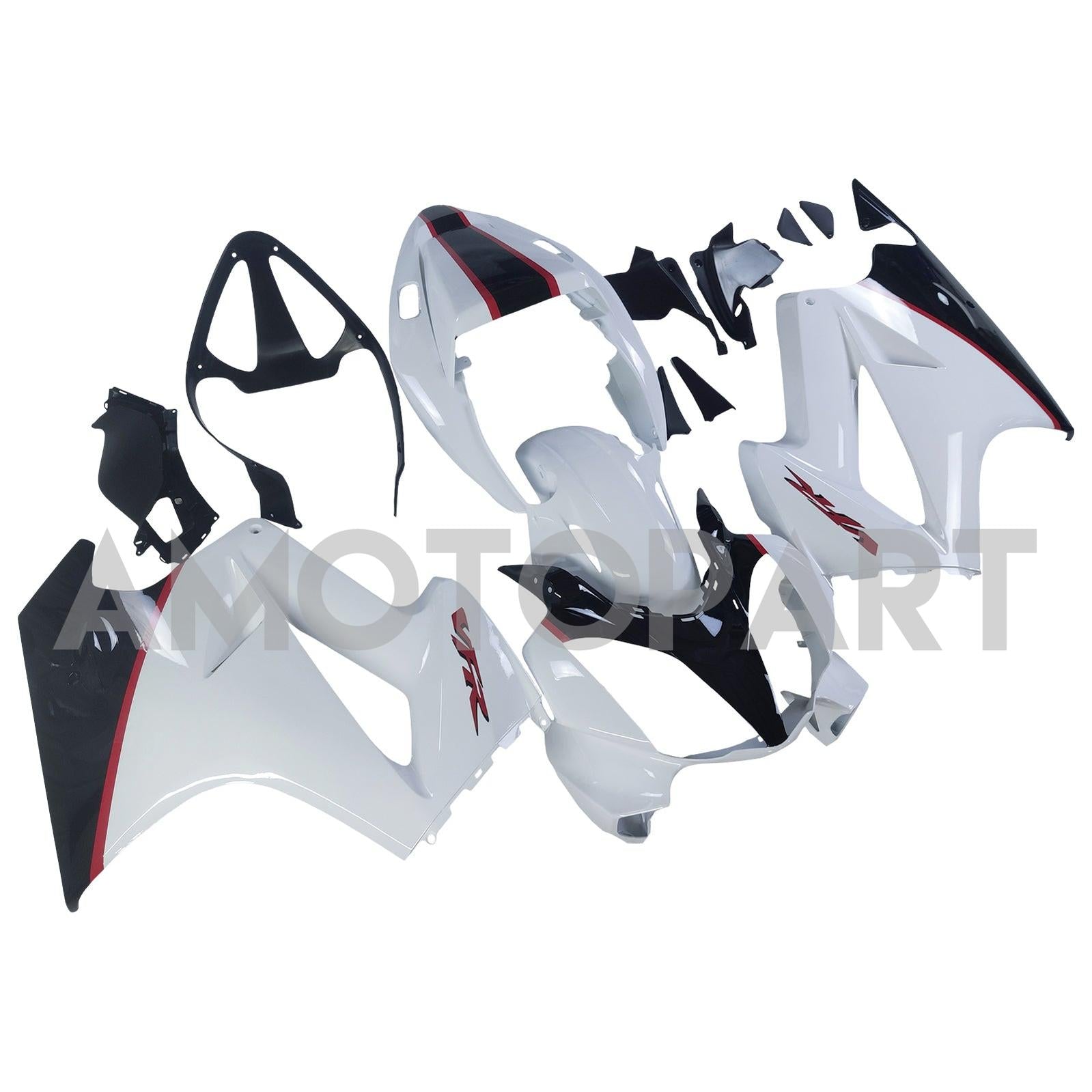 Amotopart 2002-2012 Honda VFR800 White&Black Fairing KIt