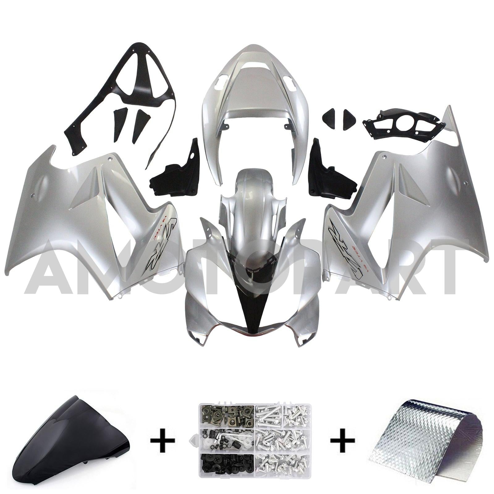 Amotopart 2002-2012 Honda VFR800 Sliver Fairing KIt