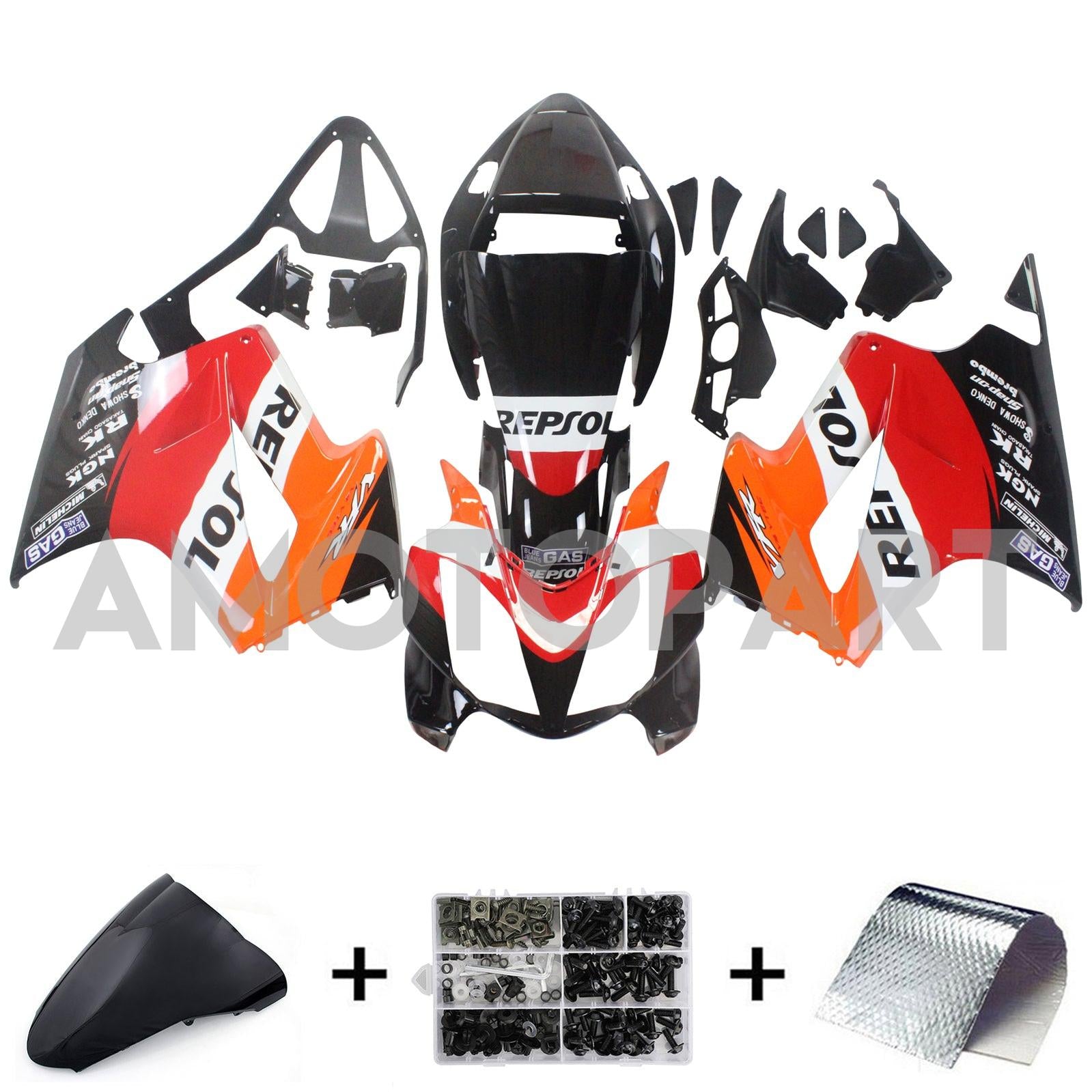 Amotopart 2002-2012 Honda VFR800 Multi Color Fairing KIt