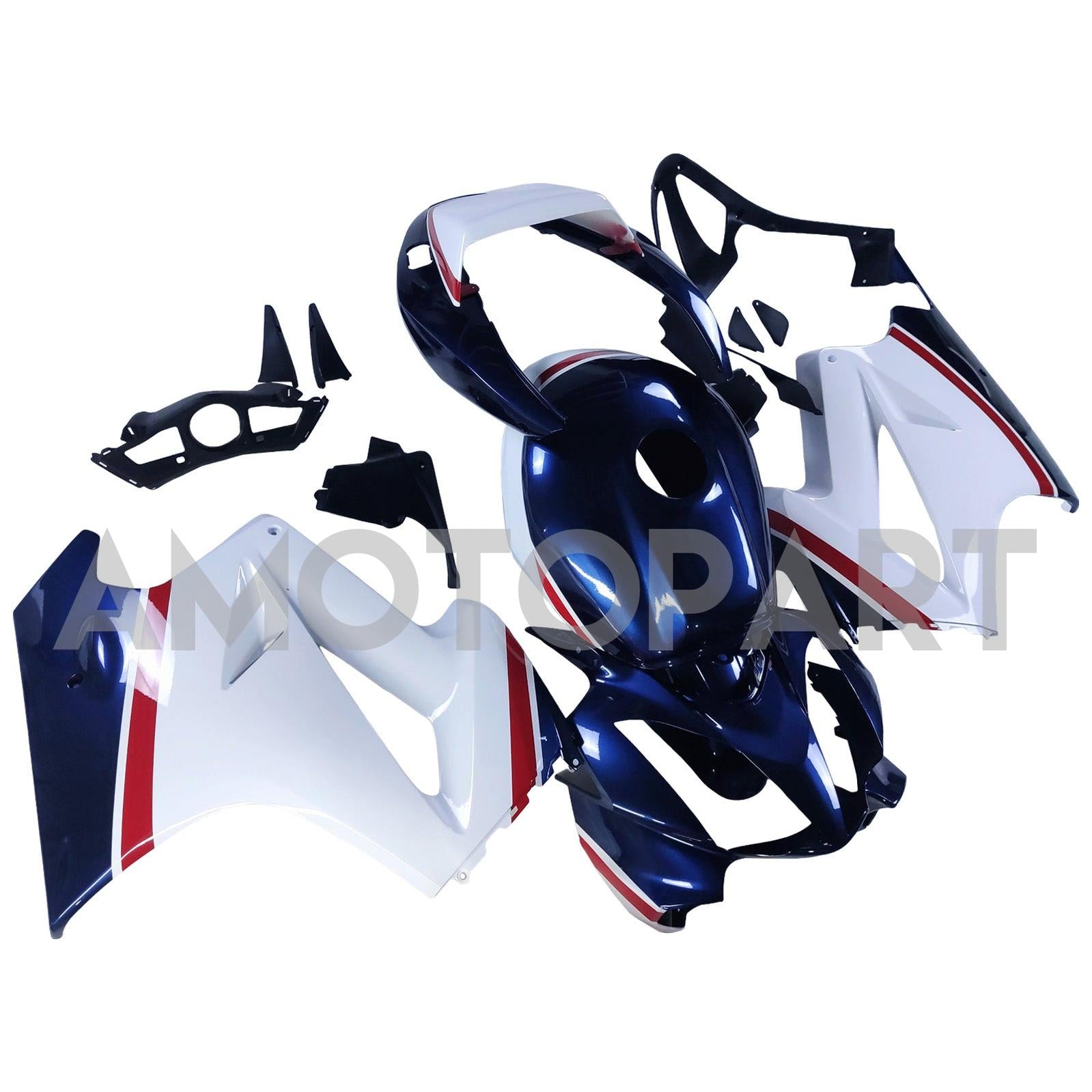 Amotopart 2002-2012 Honda VFR800 Blue&White Style1 Fairing Kit