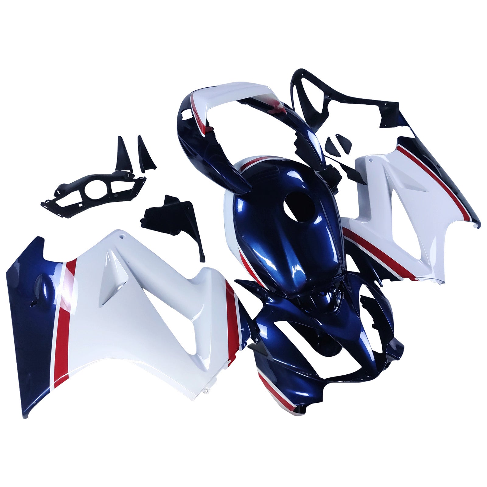Amotopart 2002-2013 Honda VFR800 Blue & White Style1 Fairing Kit