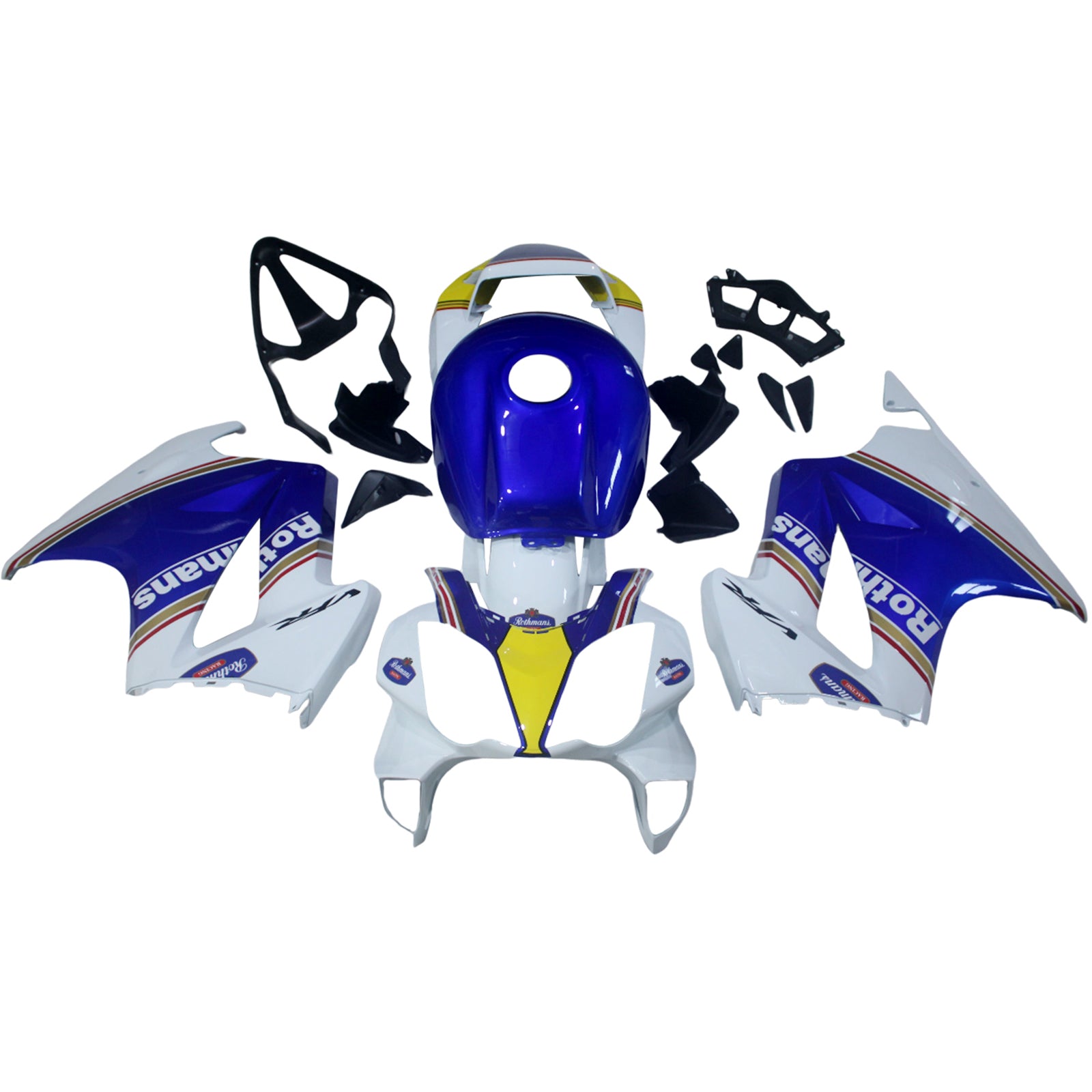 Amotopart 2002-2013 Honda VFR800 Blue & White Style2 Zestaw owiewki