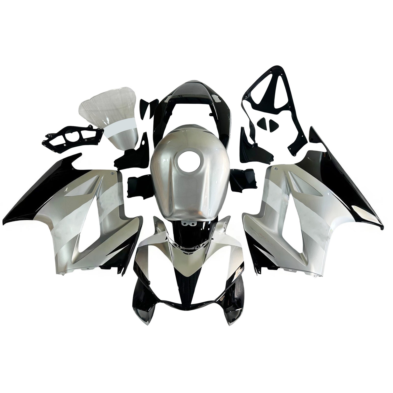 Amotopart 2002-2012 Honda VFR800 Grey&Black Fairing Kit