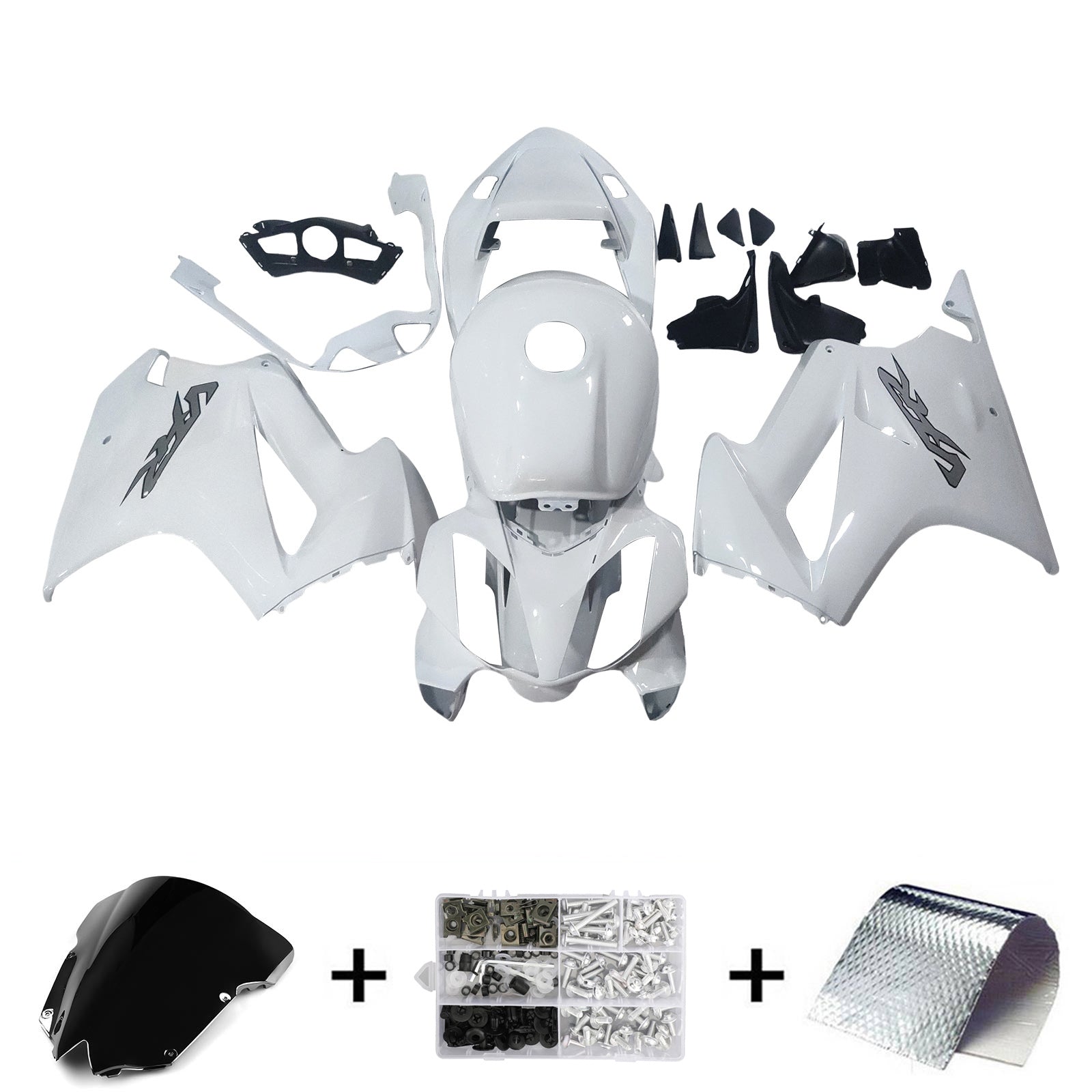Amotopart 2002-2012 Honda VFR800 White Fairing Kit