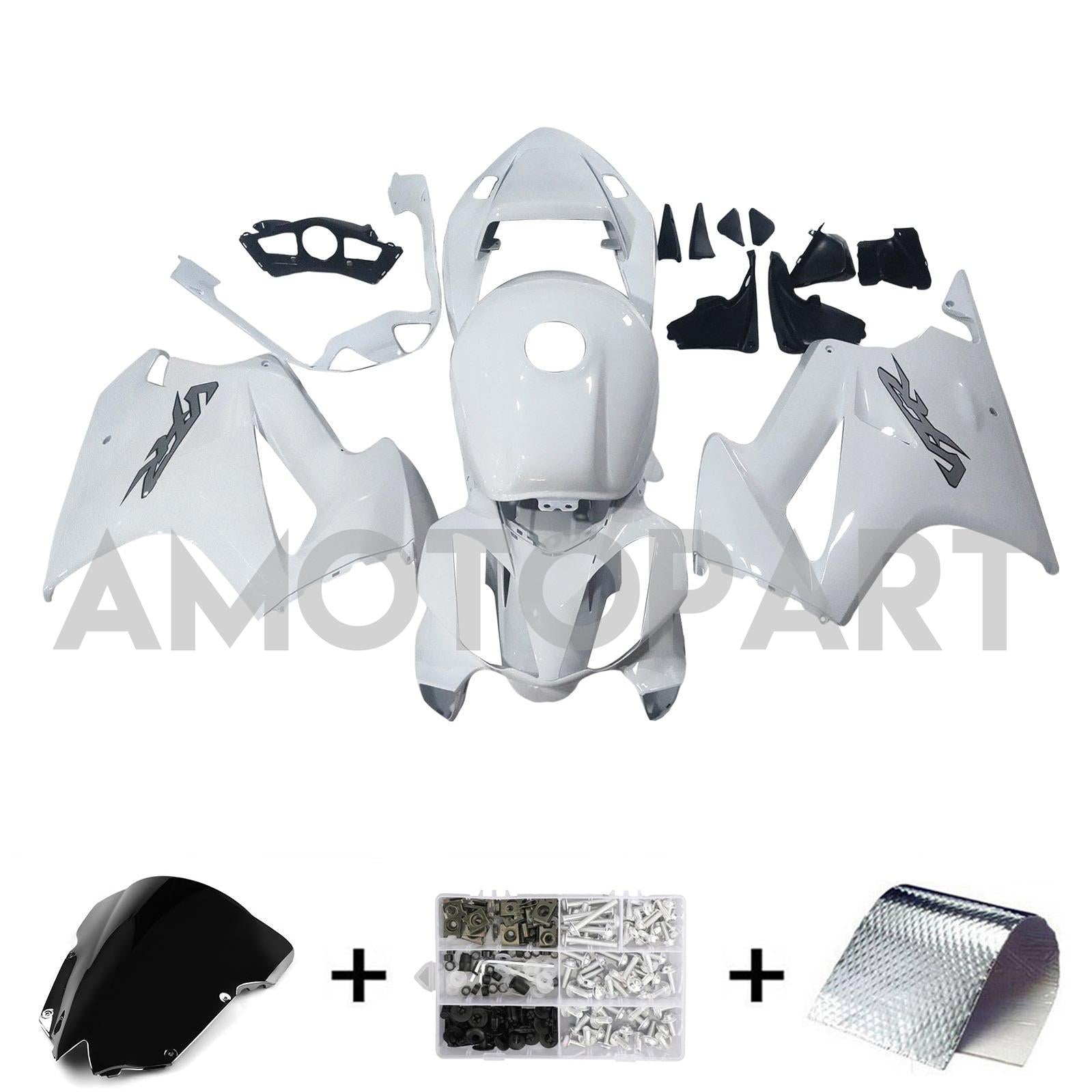 Amotopart 2002-2012 Honda VFR800 White Fairing Kit