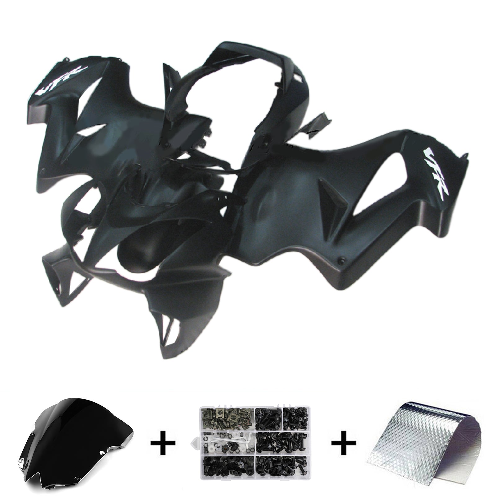 Amotopart 2002-2012 Honda VFR800 Matte Black Fairing Kit