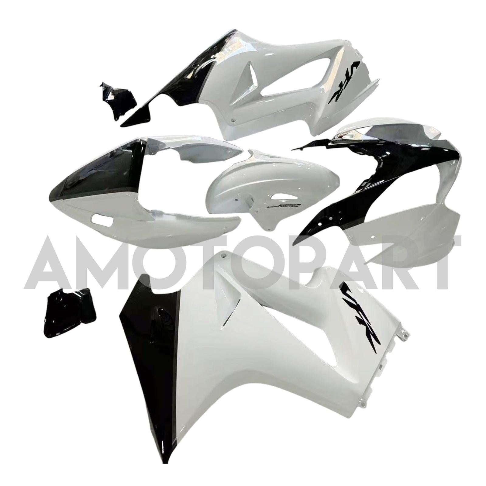 Amotopart 2002-2012 Honda VFR800 White&Black Fairing Kit