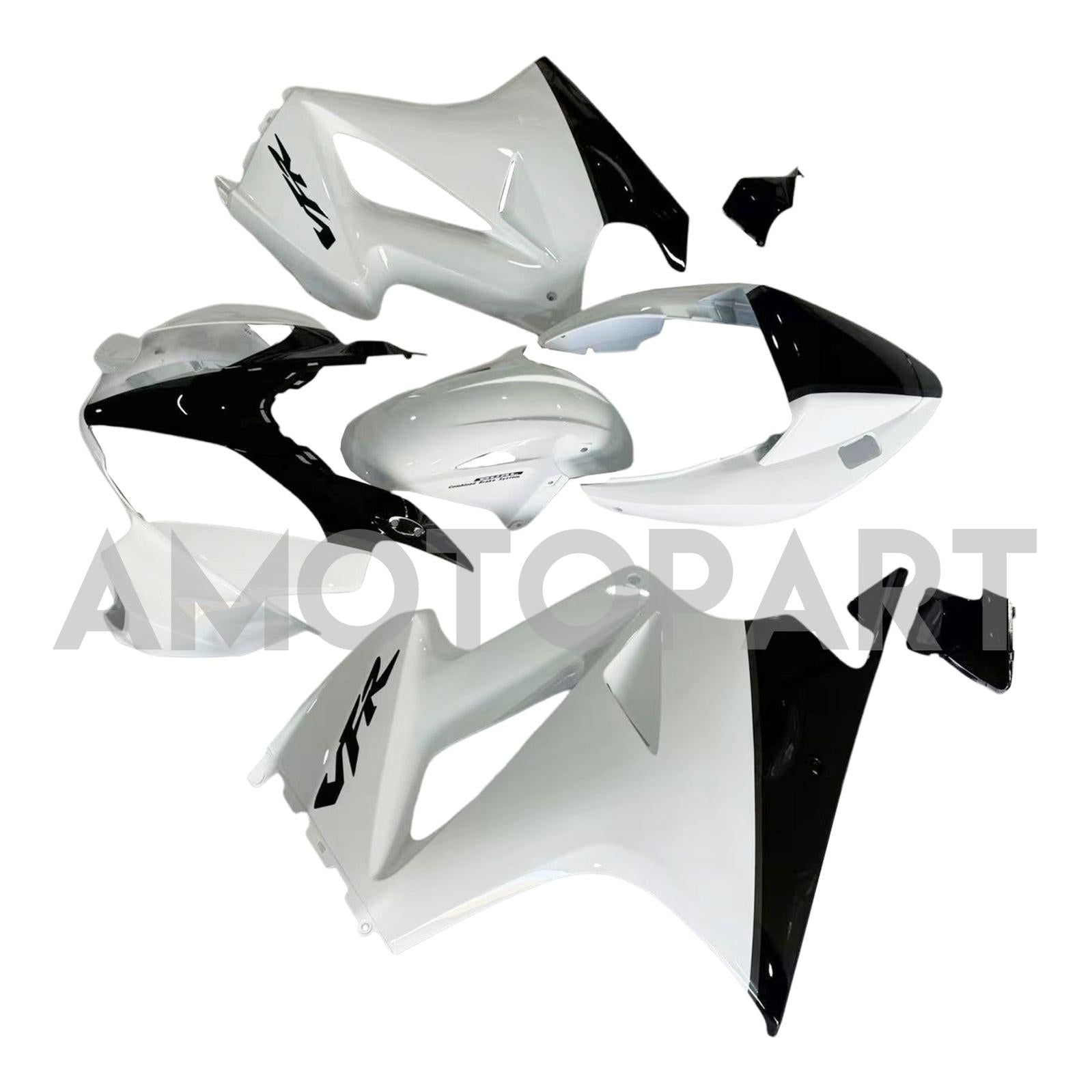 Amotopart 2002-2012 Honda VFR800 White&Black Fairing Kit