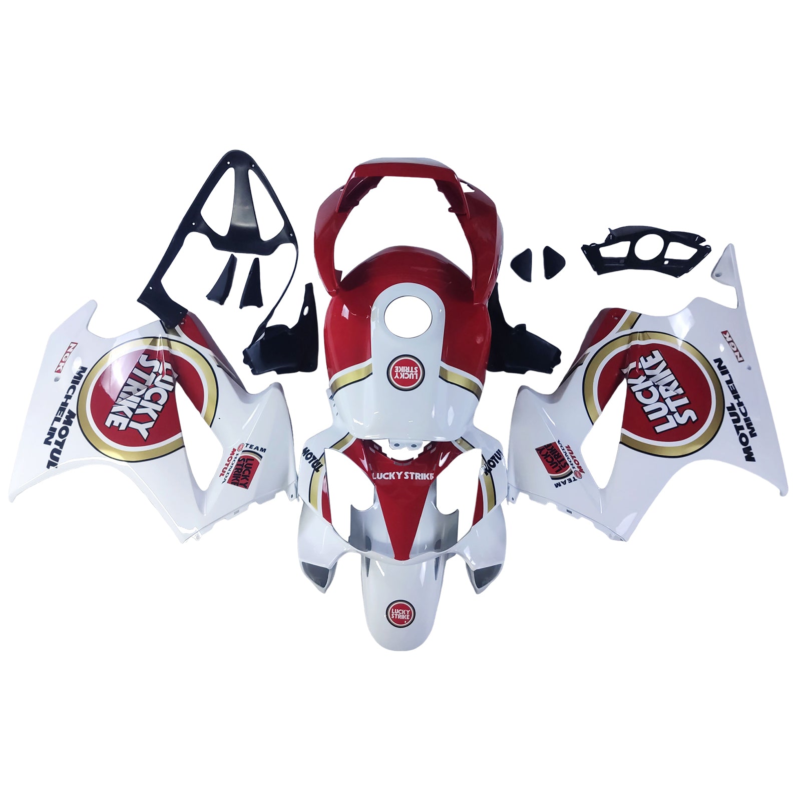 Amotopart 2002-2013 Honda VFR800white Red Fairing Kit
