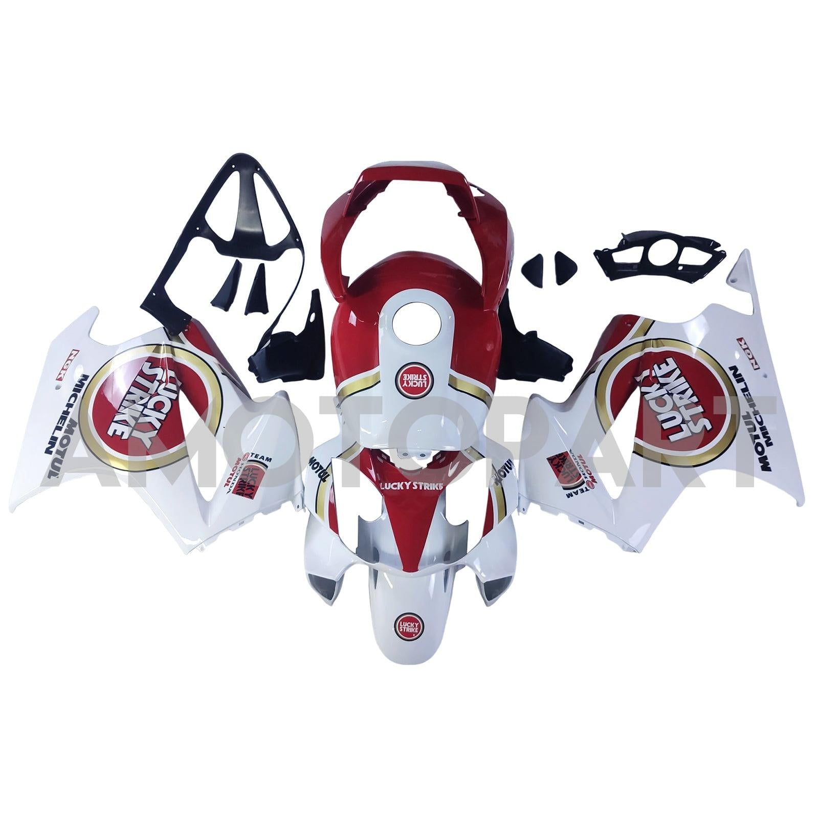 Amotopart 2002-2012 Honda VFR800White Red Fairing Kit