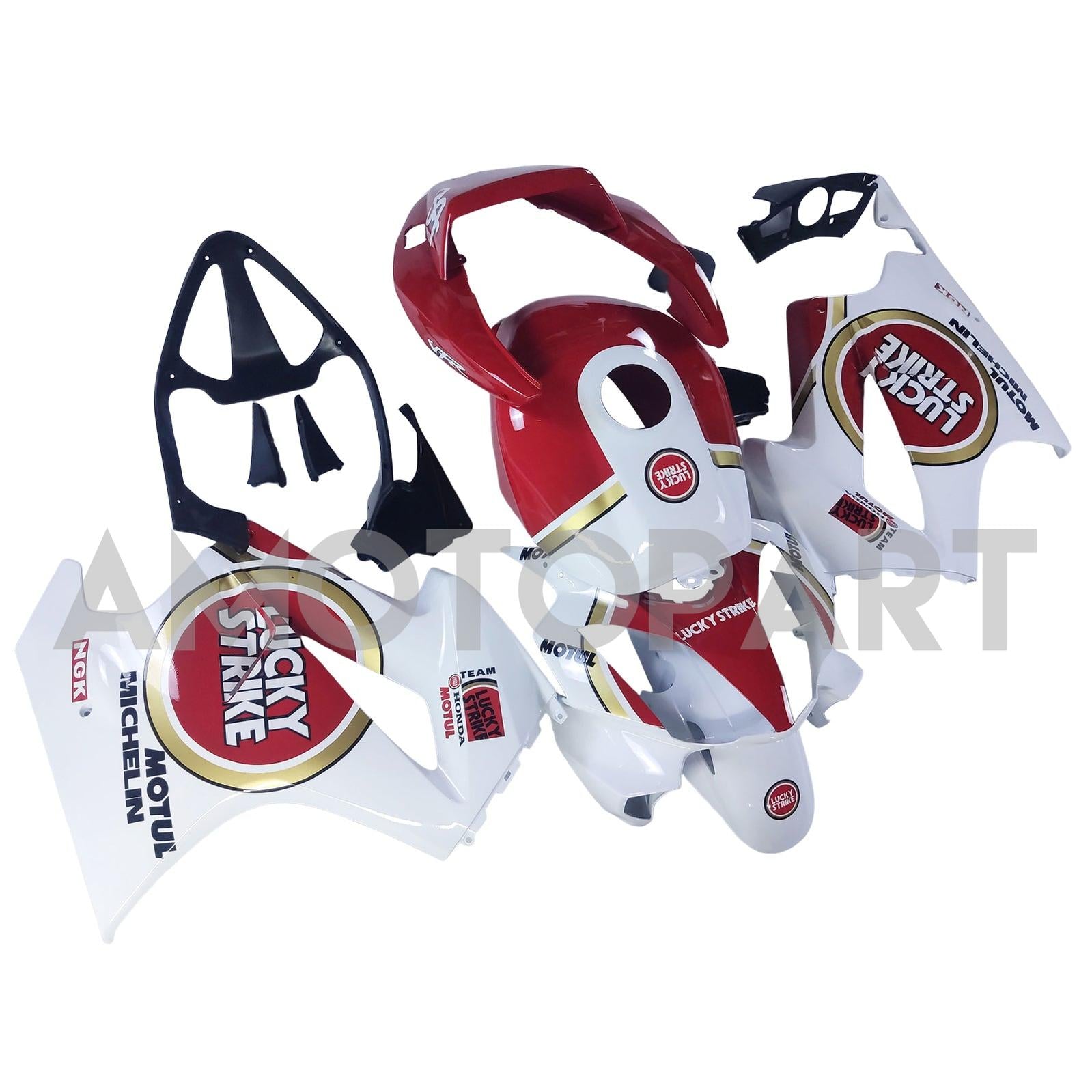 Amotopart 2002-2012 Honda VFR800White Red Fairing Kit