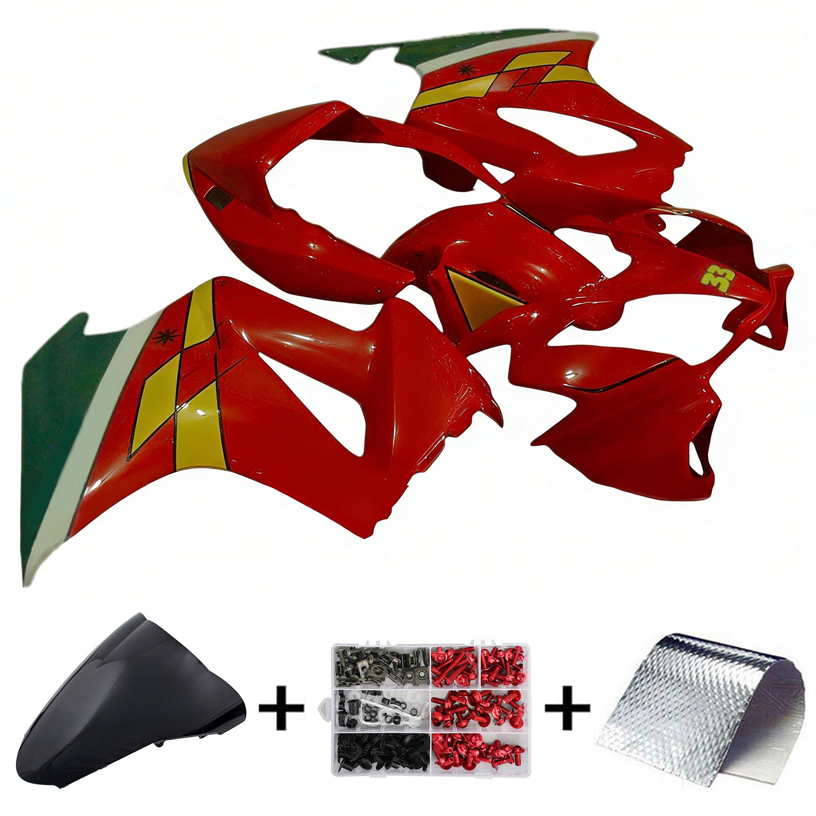 Amotopart 2002-2012 Honda VFR800Red Fairing Kit