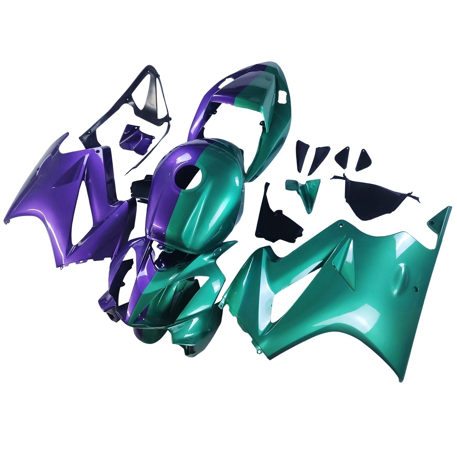 Amotopart 2002-2012 Honda VFR800 Purple Green Fairing Kit