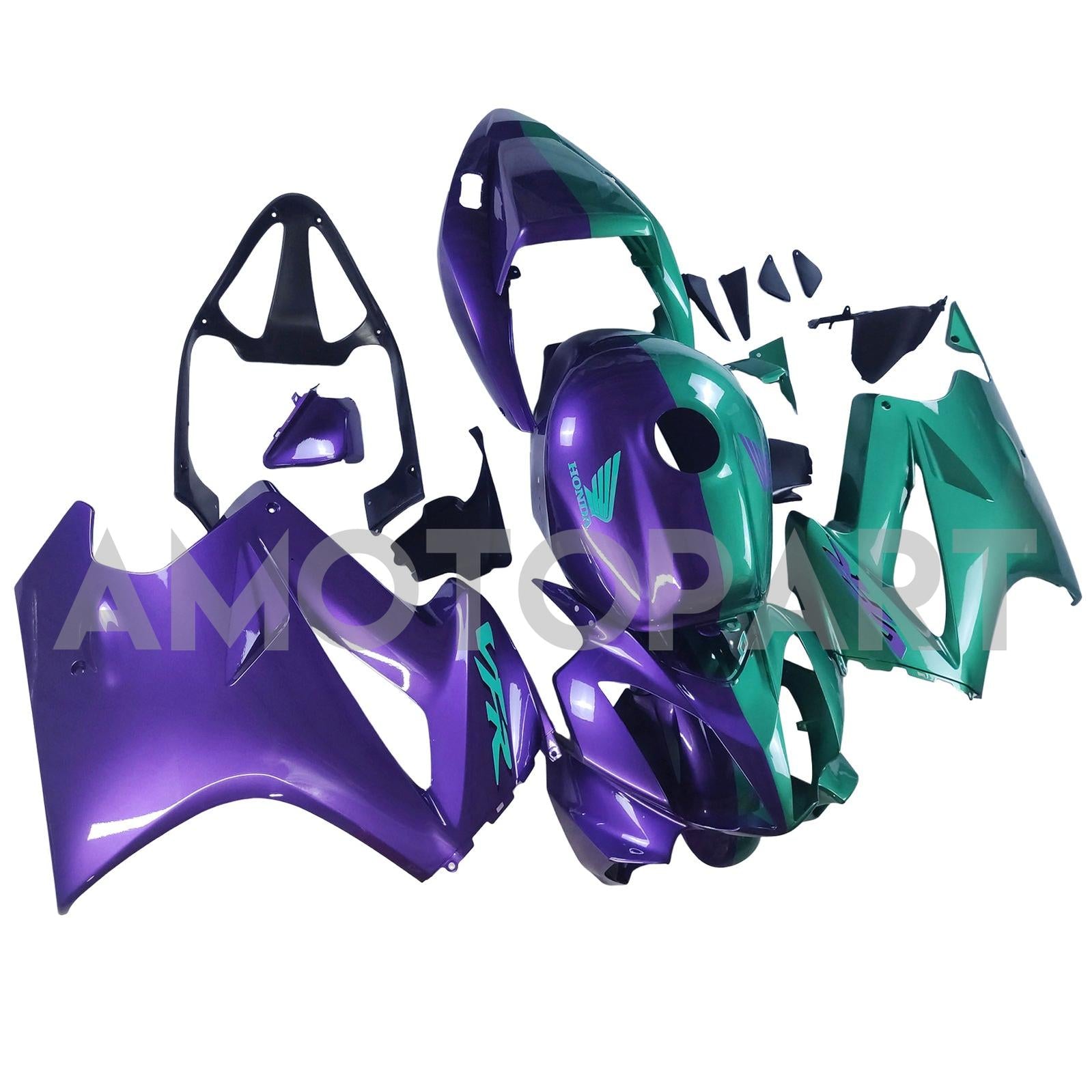 Amotopart 2002-2012 Honda VFR800Purple Blue-green Fairing Kit