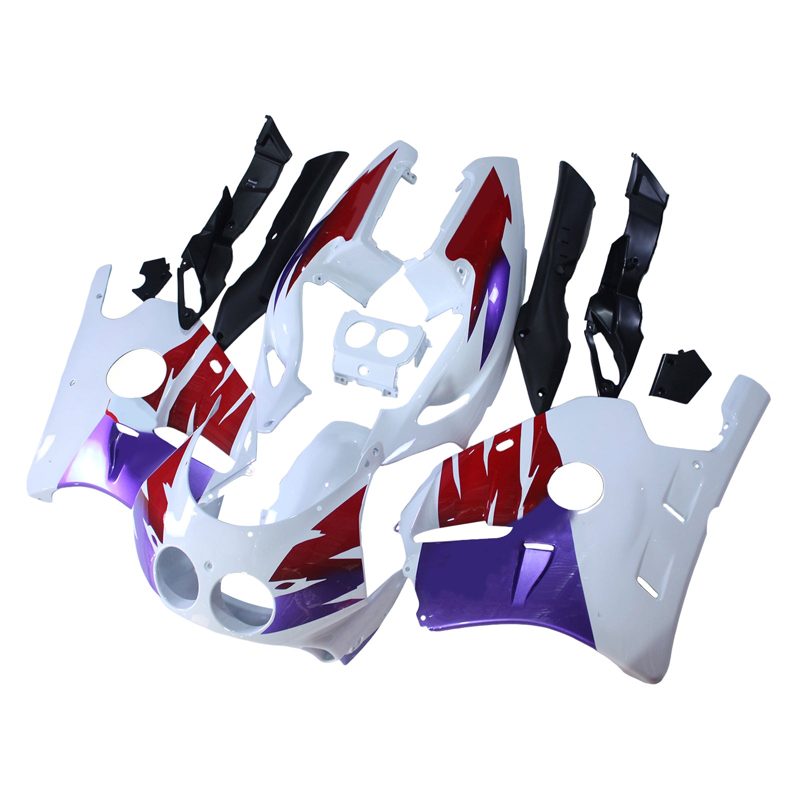 Amotopart 1990-1998 Honda CBR250RR MC22 Fairing White with Blue Kit