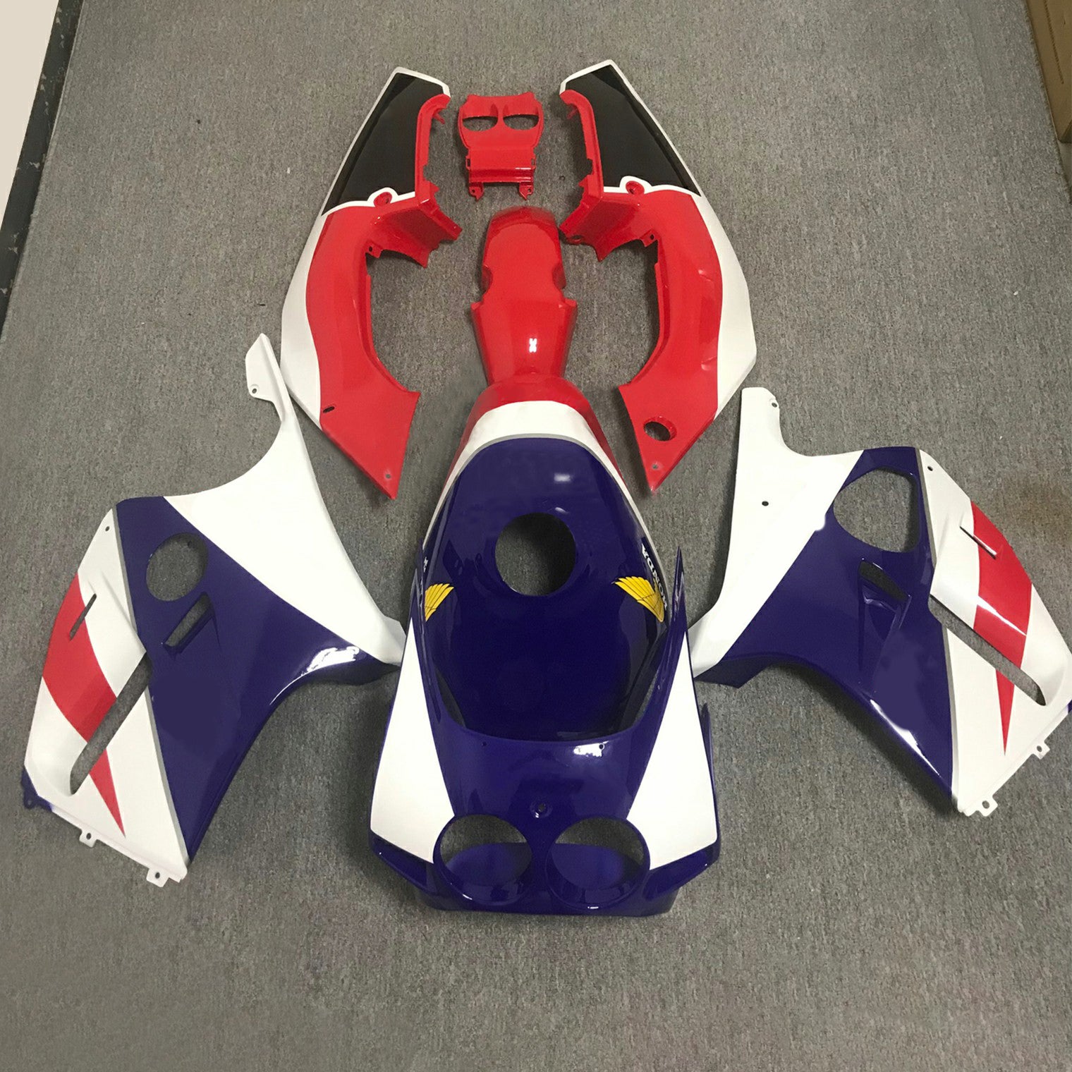Amotopart 1990-1998 CBR250RR MC22 Honda Red&Blue Style1 Fairing Kit