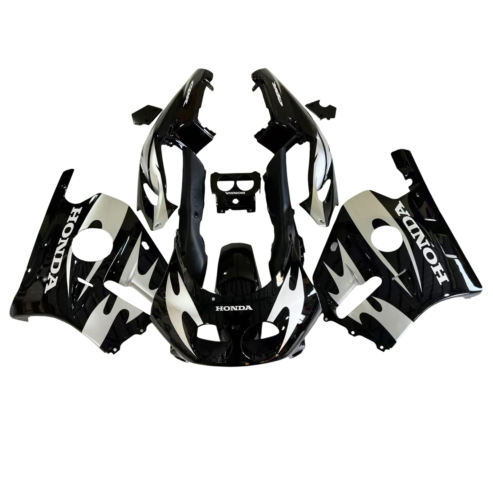 Amotopart 1990-1998 CBR250RR MC22 Honda Matte Black & Grey Fairing Kit