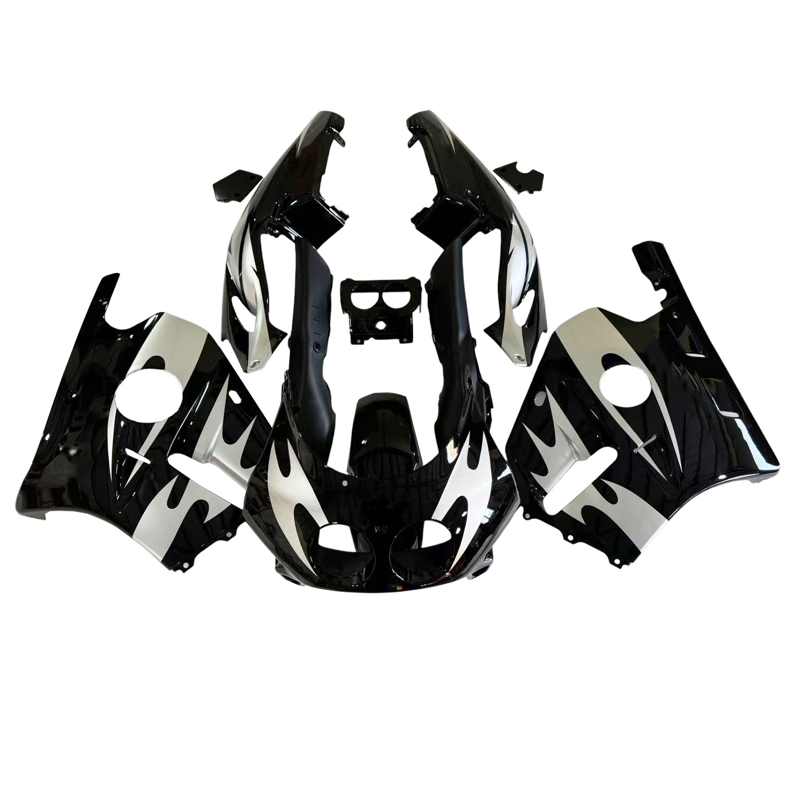 Amotopart 1990-1998 CBR250RR MC22 Honda Matte Black&Grey Fairing Kit