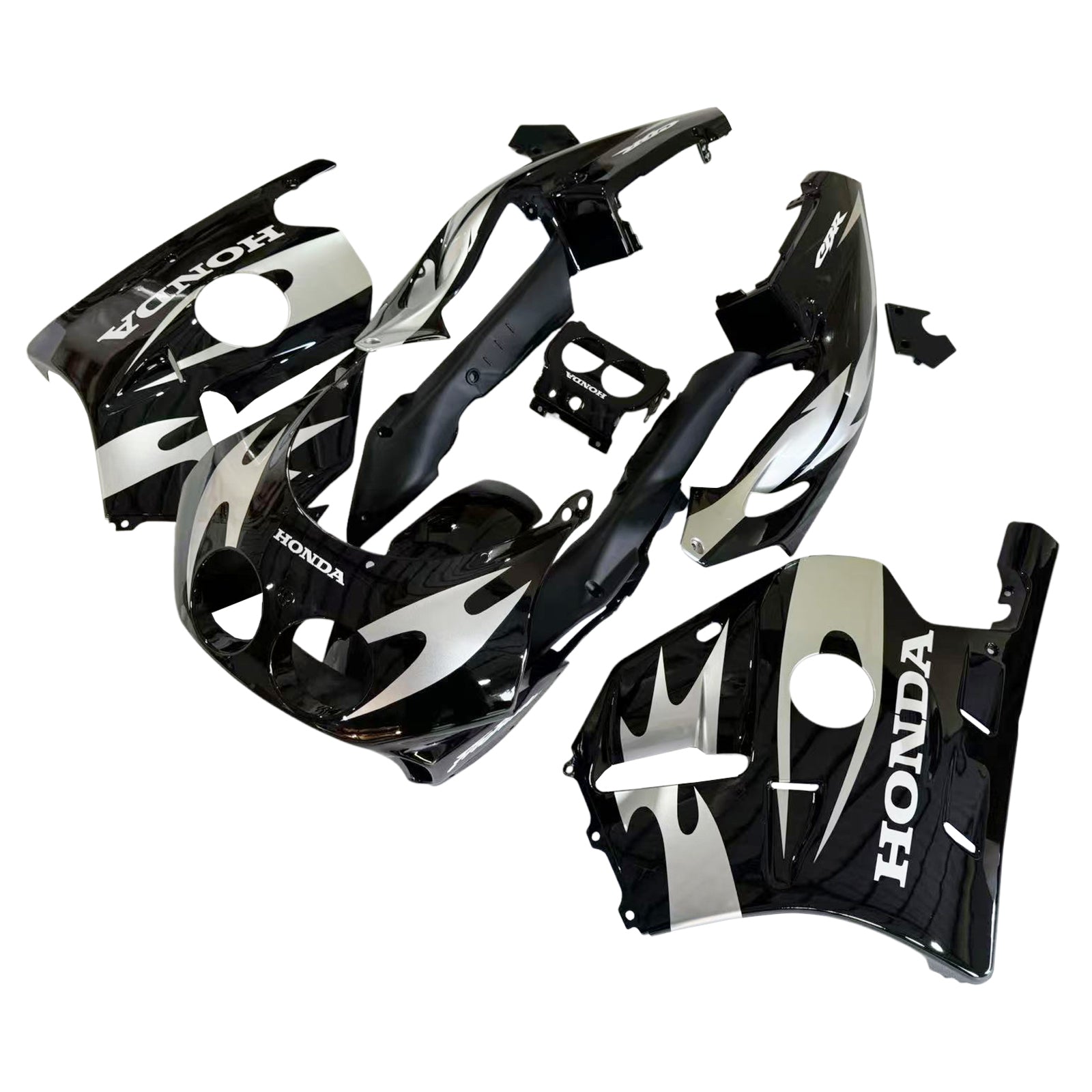Amotopart 1990-1998 CBR250RR MC22 Honda Matte Black & Grey Fairing Kit