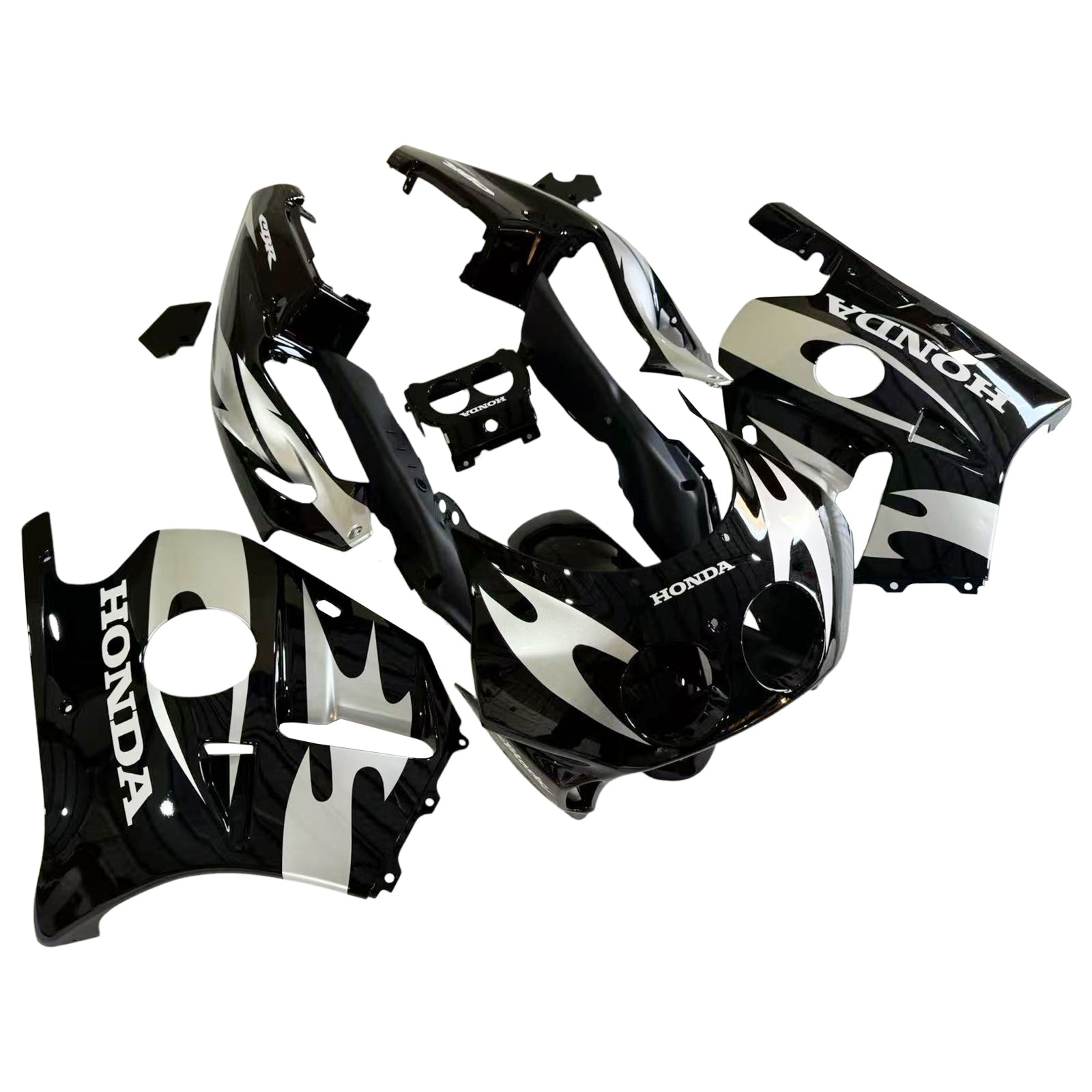 Amotopart 1990-1998 CBR250RR MC22 Honda Matte Black & Grey Fairing Kit