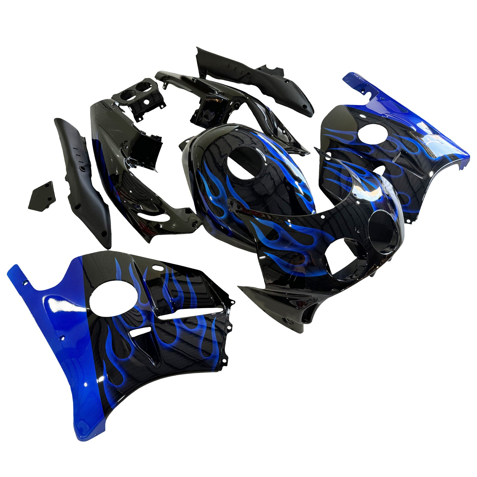Amotopart 1990-1998 Honda CBR250RR MC22 Black Blue Fairing Kit