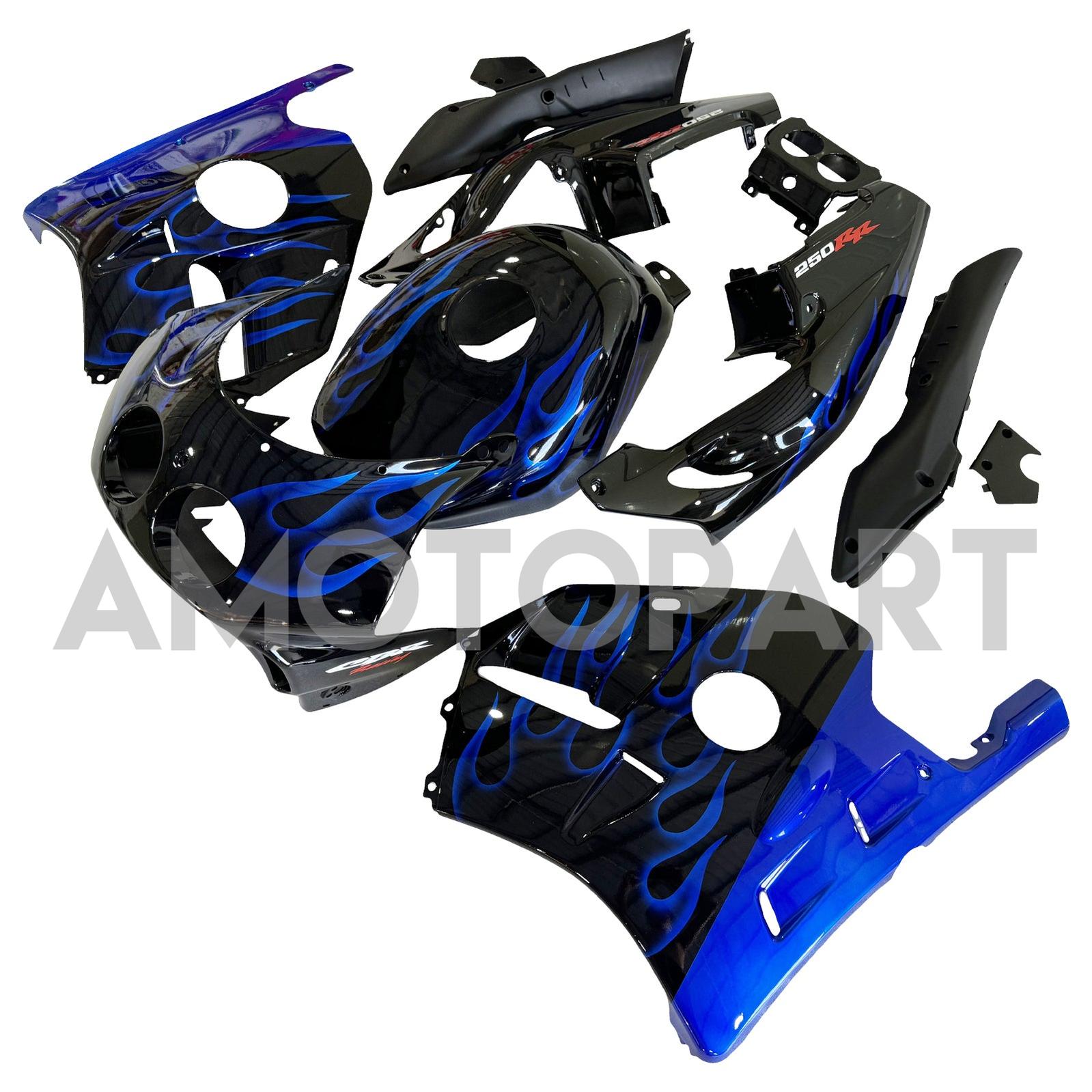 Amotopart 1990-1998 Honda CBR250RR MC22 Black Blue Fairing Kit