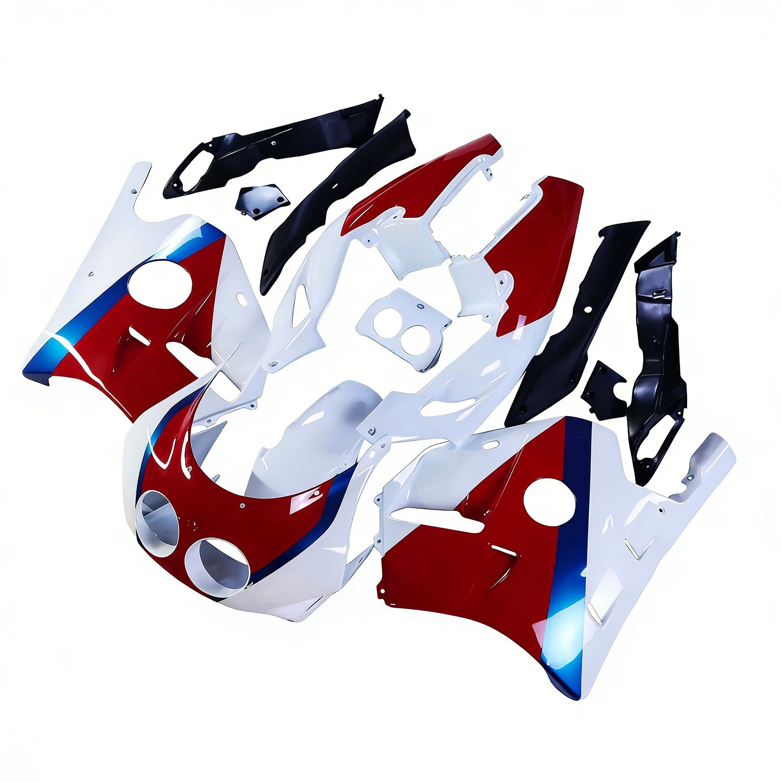 Amotopart 1990–1998 Honda CBR250RR MC22 rot-weißes Verkleidungsset