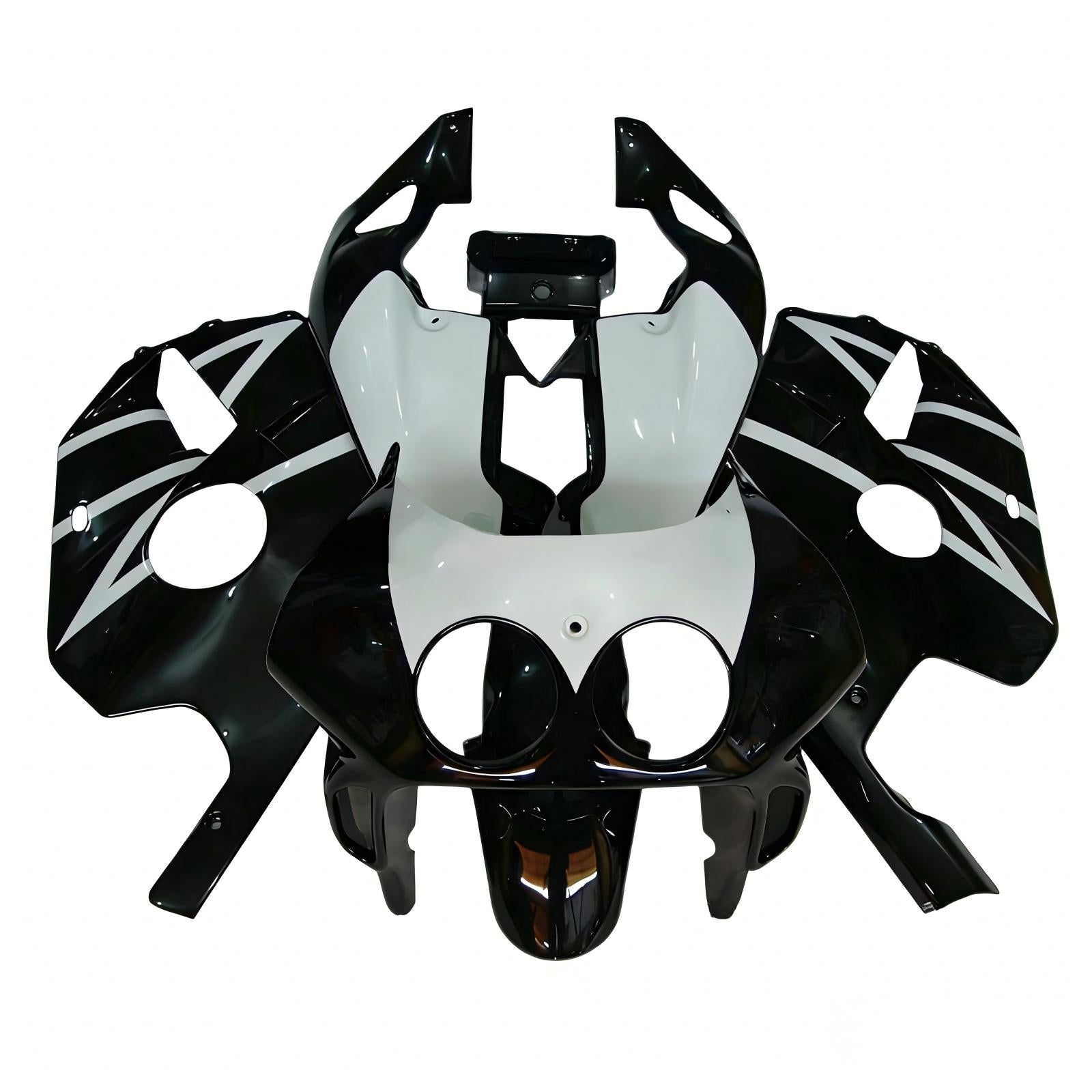Amotopart 1990–1998 Honda CBR250RR MC22 Schwarz-Weiß-Verkleidungsset