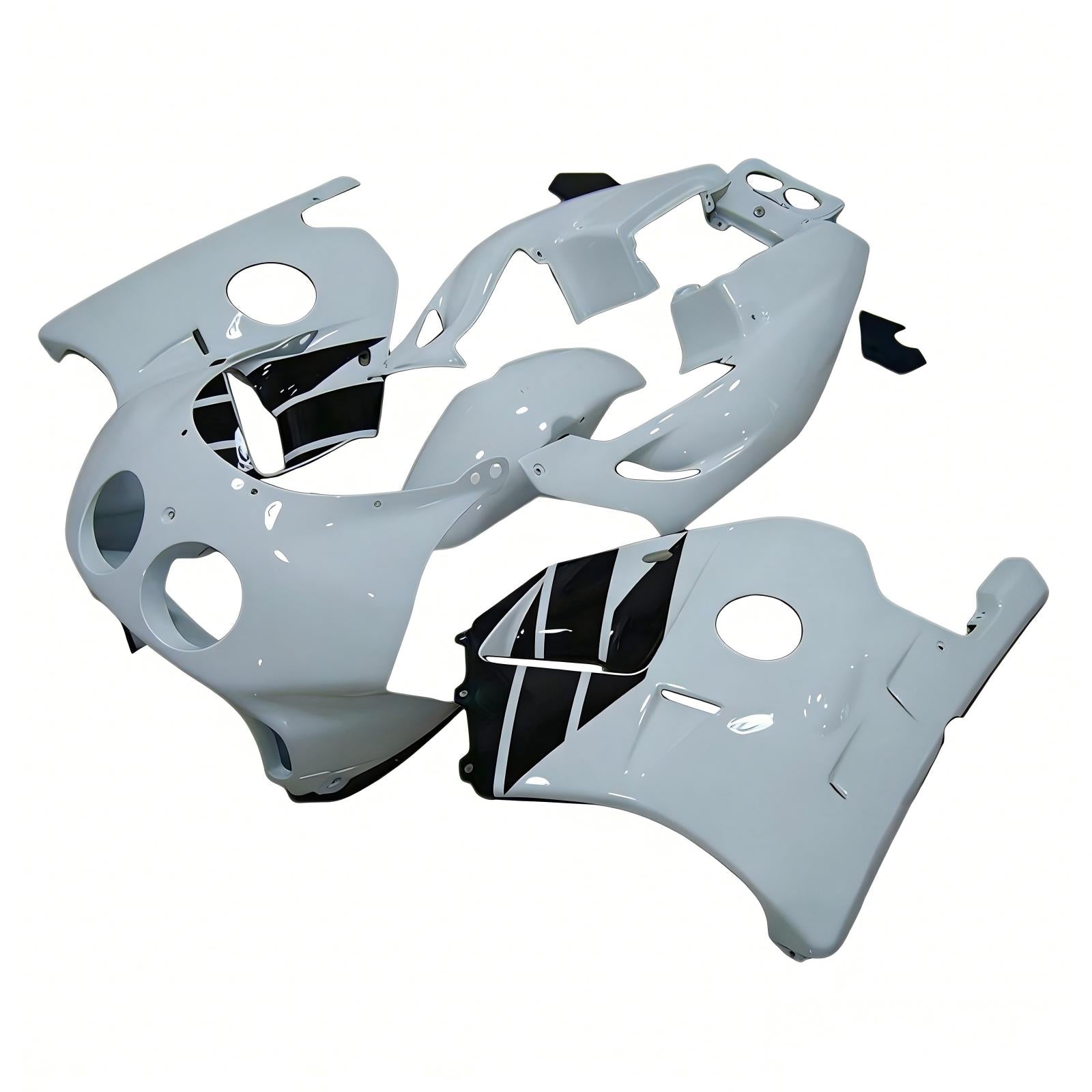Amotopart 1990–1998 Honda CBR250RR MC22 Weiß Schwarz Verkleidungsset