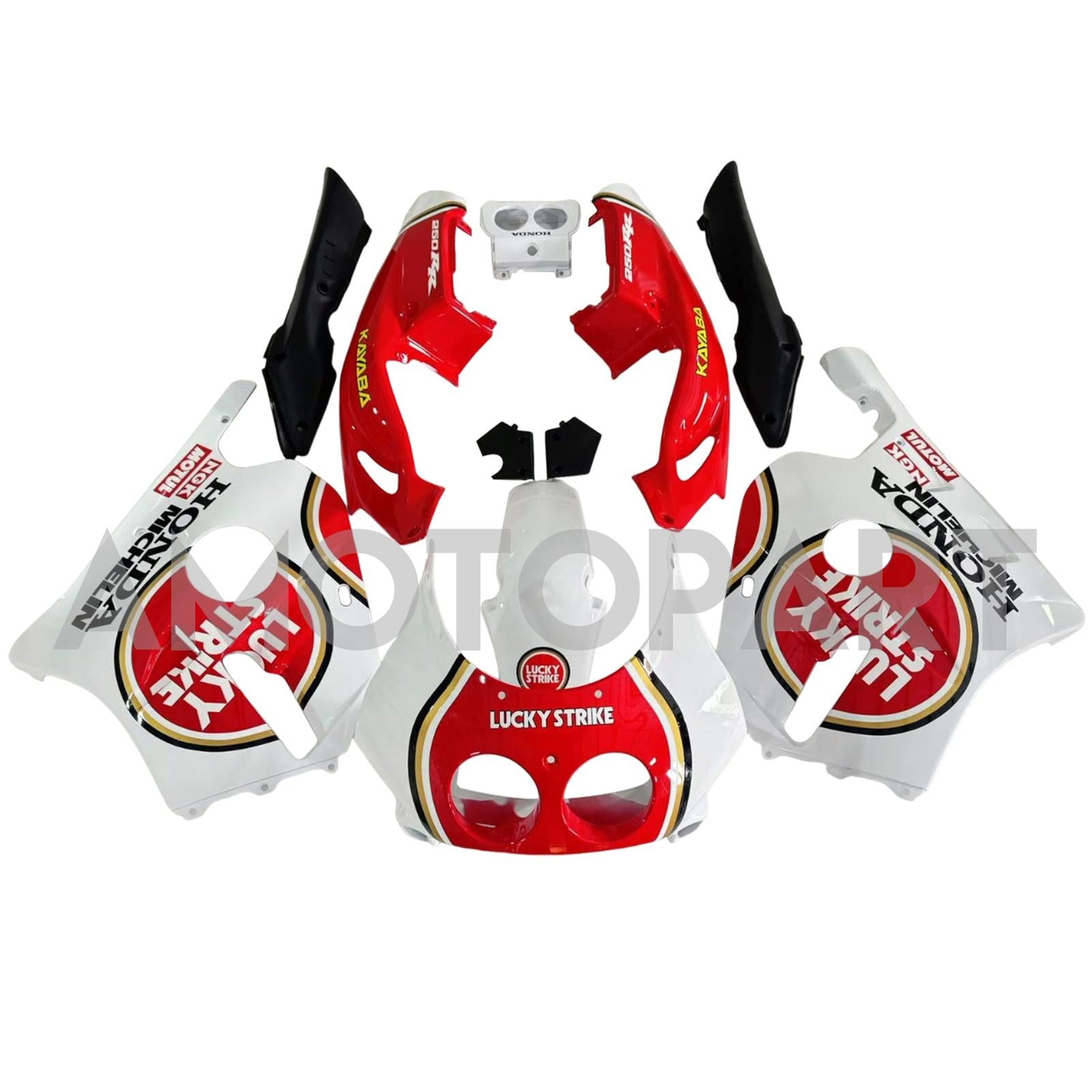 Amotopart 1990-1998 Honda CBR250RR MC22 White Red Fairing Kit
