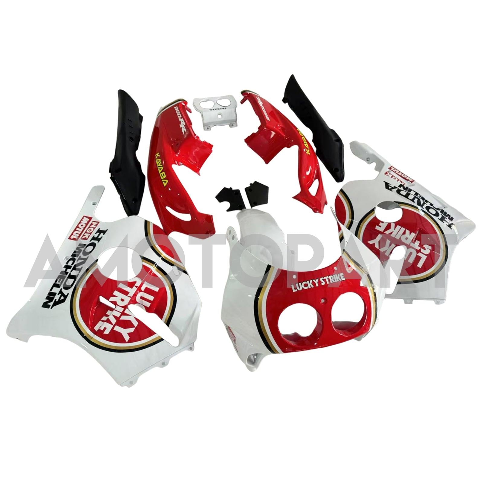 Amotopart 1990-1998 Honda CBR250RR MC22 White Red Fairing Kit