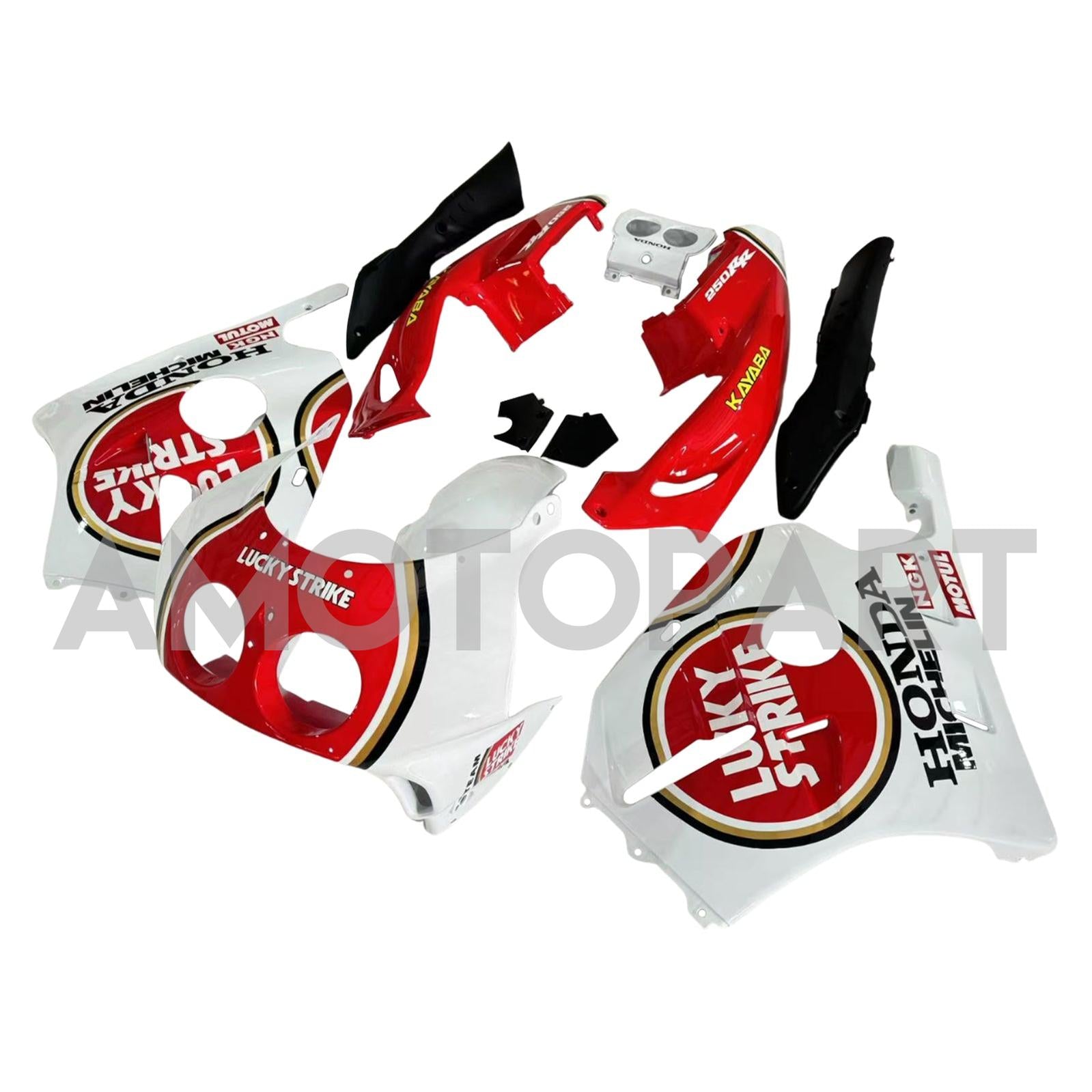 Amotopart 1990-1998 Honda CBR250RR MC22 White Red Fairing Kit