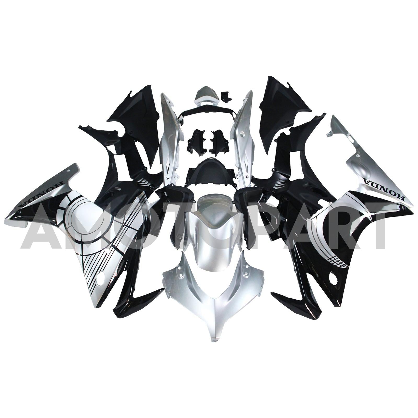 Amotopart 2013-2015 CBR500R ホンダ グレー&ブラック フェアリングキット