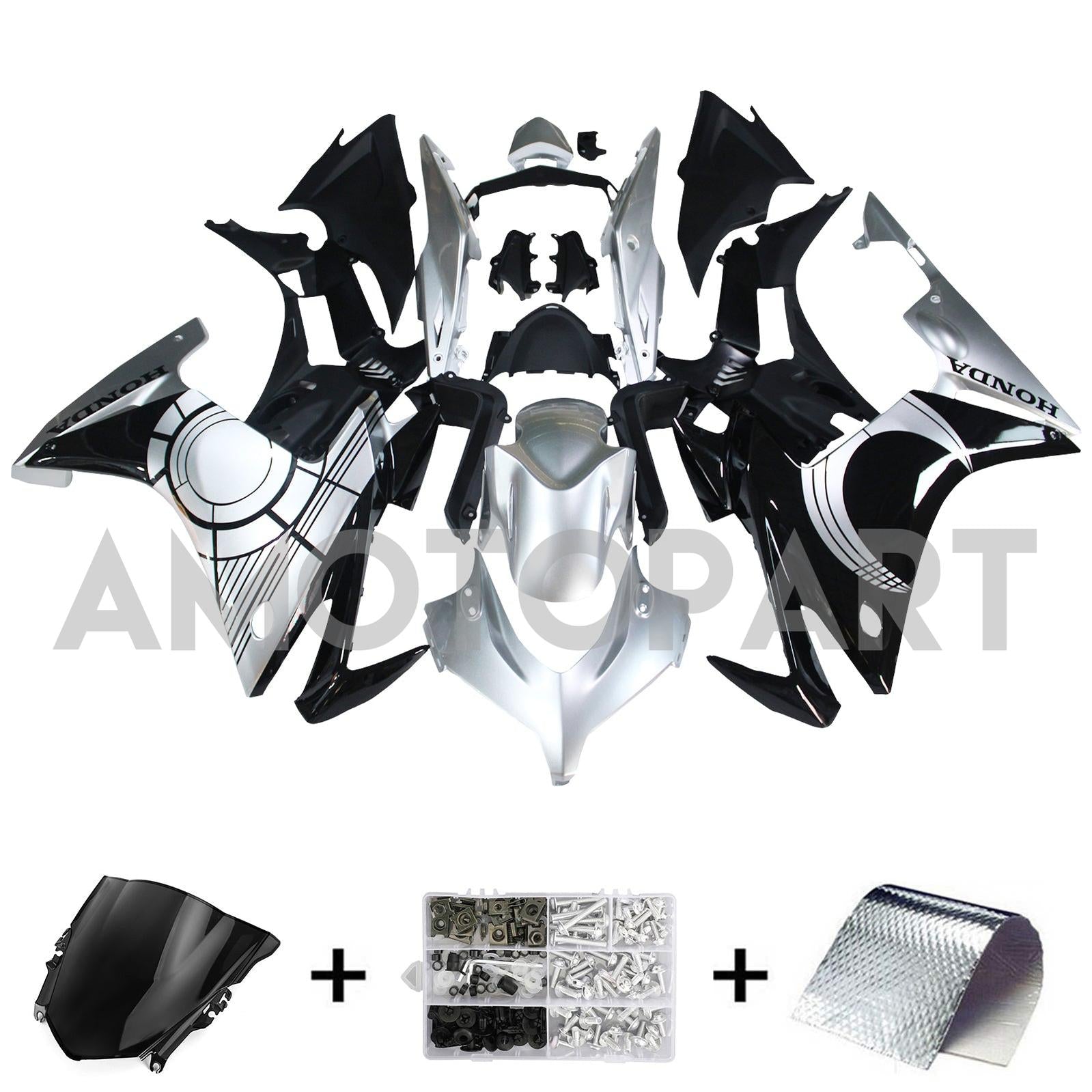 Amotopart 2013-2015 CBR500R Honda Grey&Black Fairing Kit