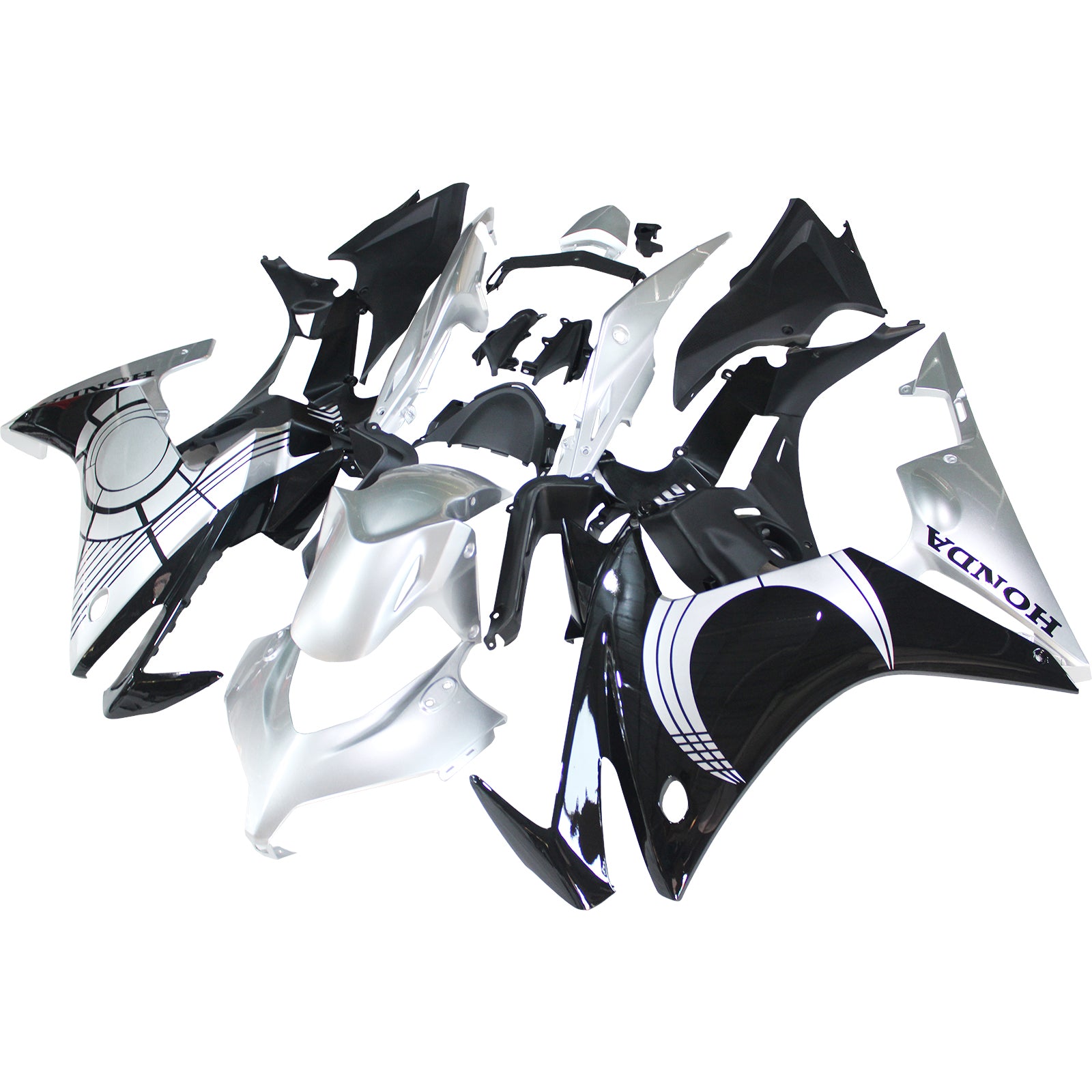 Amotopart 2013-2015 CBR500R Honda Gray & Black Fairing Kit