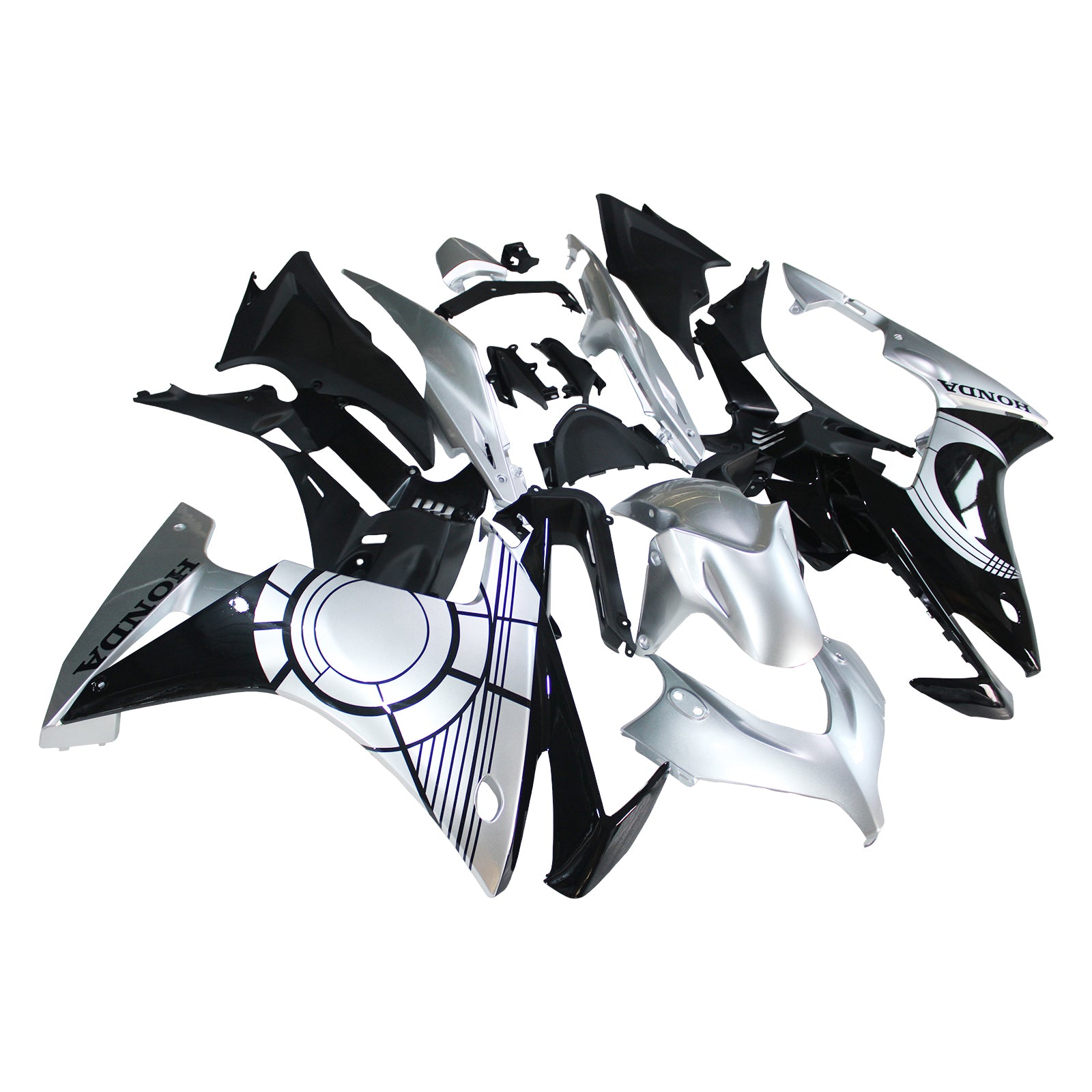 Amotopart 2013-2015 CBR500R Honda Gray & Black Fairing Kit