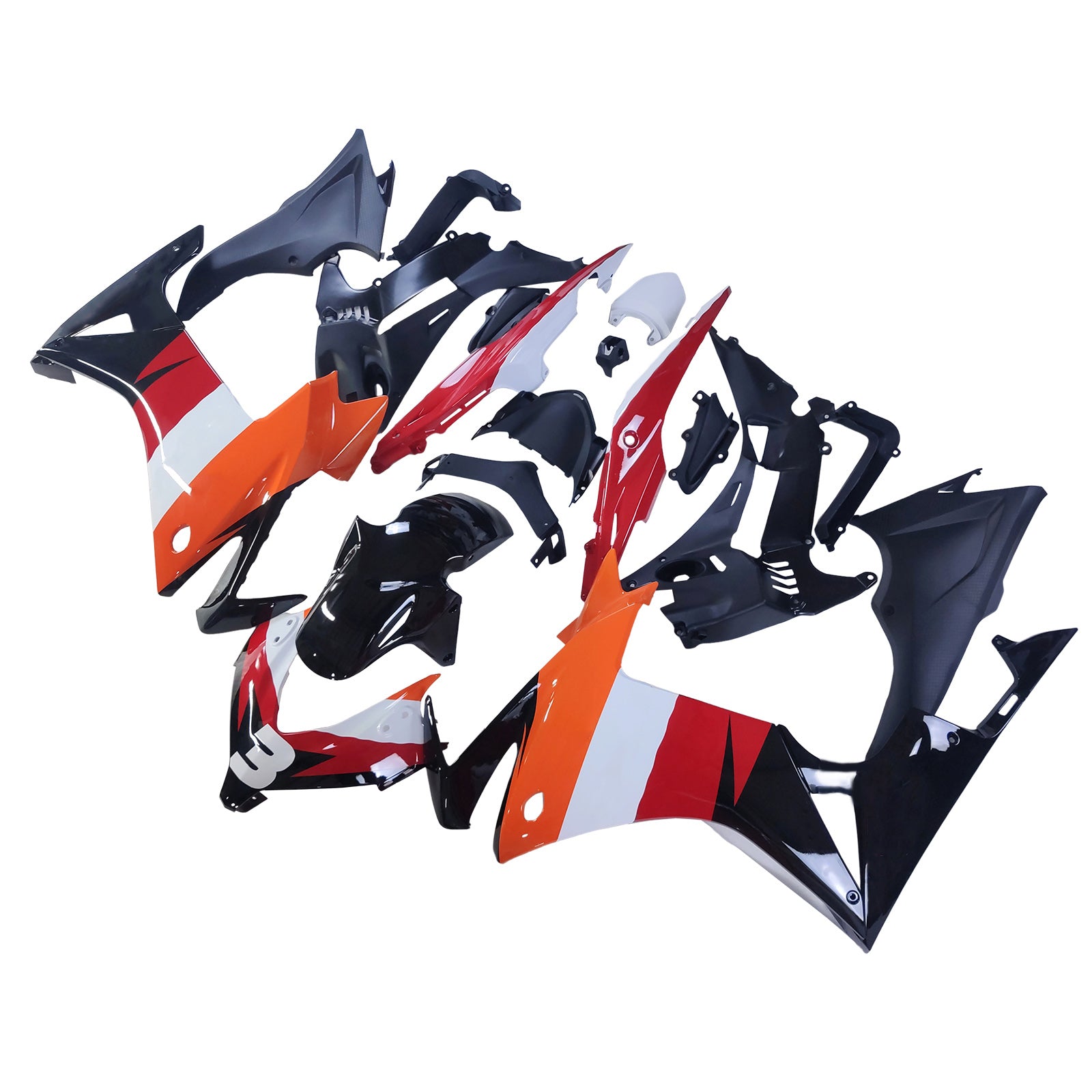 Amotopart 2013-2015 CBR500R Honda Red&Orange Fairing Kit