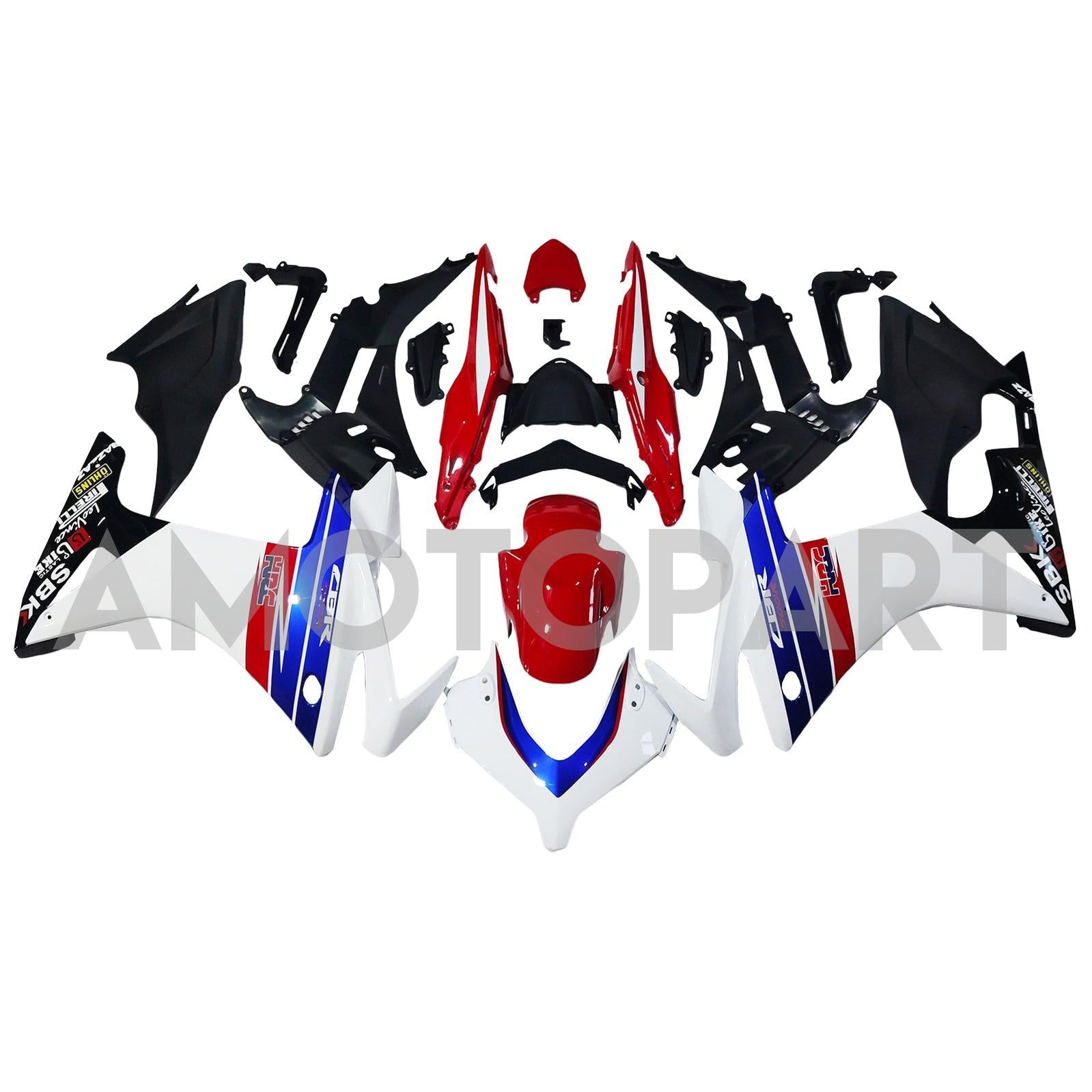 Amotopart 2013-2015 CBR500R Honda Red&Blue Style1 Fairing Kit